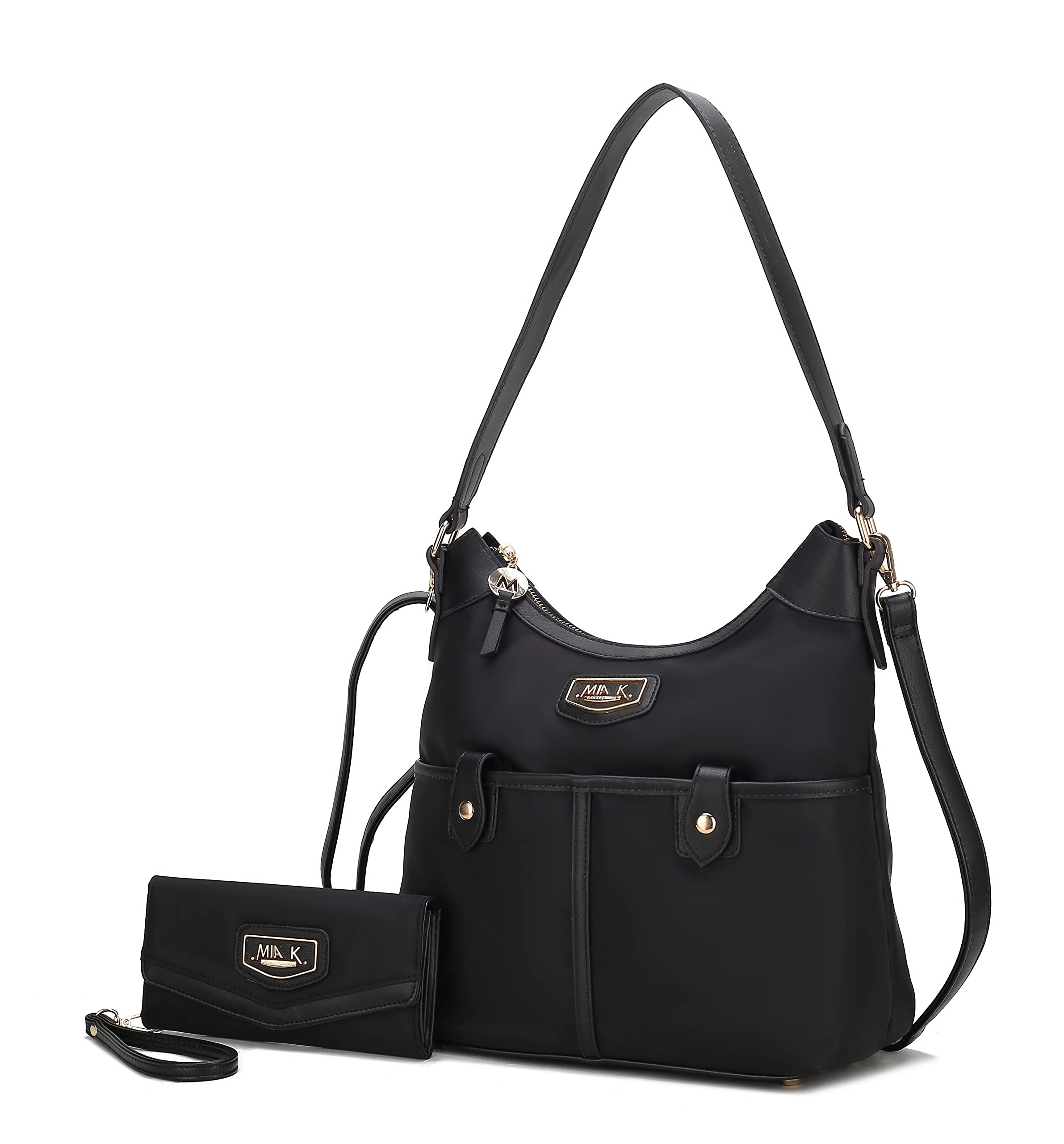MKF Collection Shoulder Bag for Women, Nylon Handbag Purse, Top-Handle Hobo Bag And Wallet