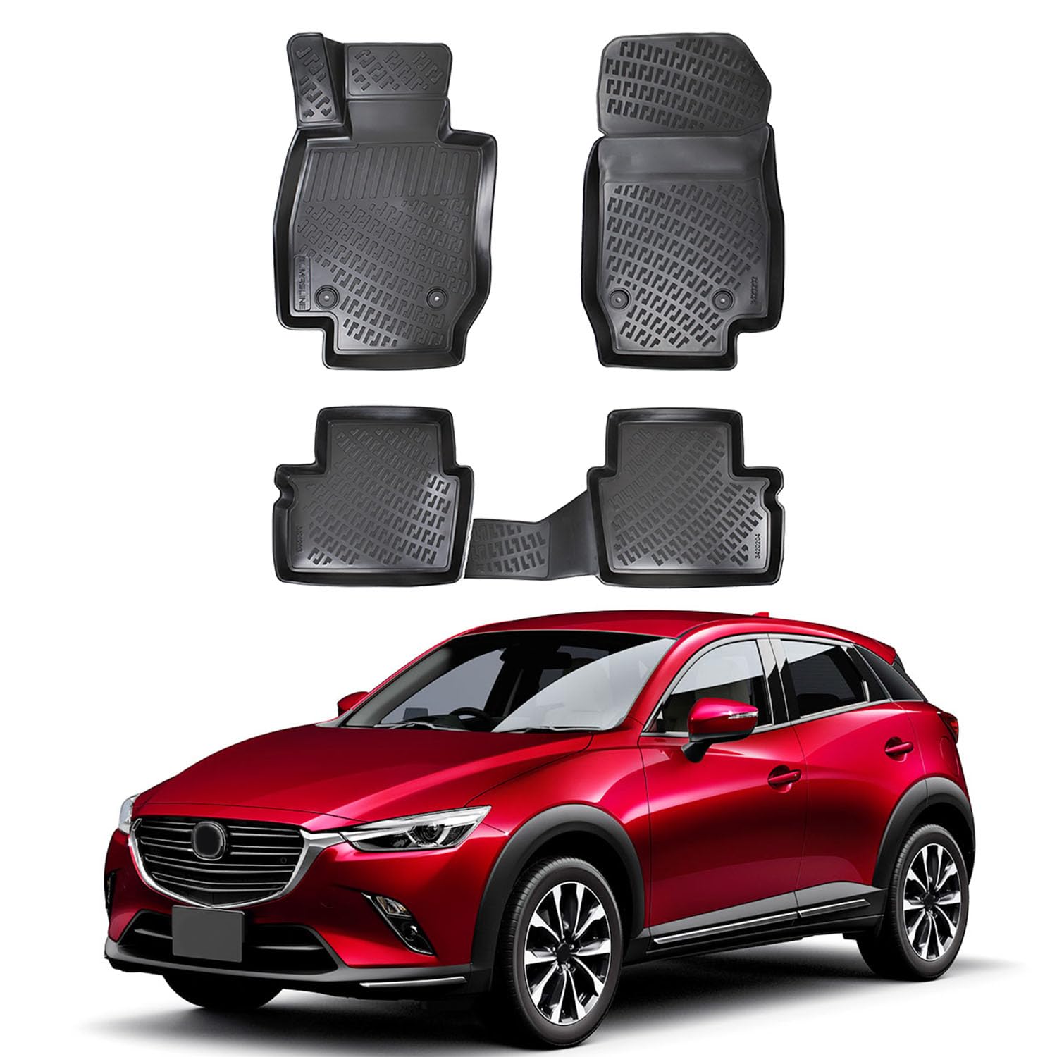 CARTECHS Car Floor Mats For Mazda Cx 3 2015-2024 | Custom Fit Floor Liner For