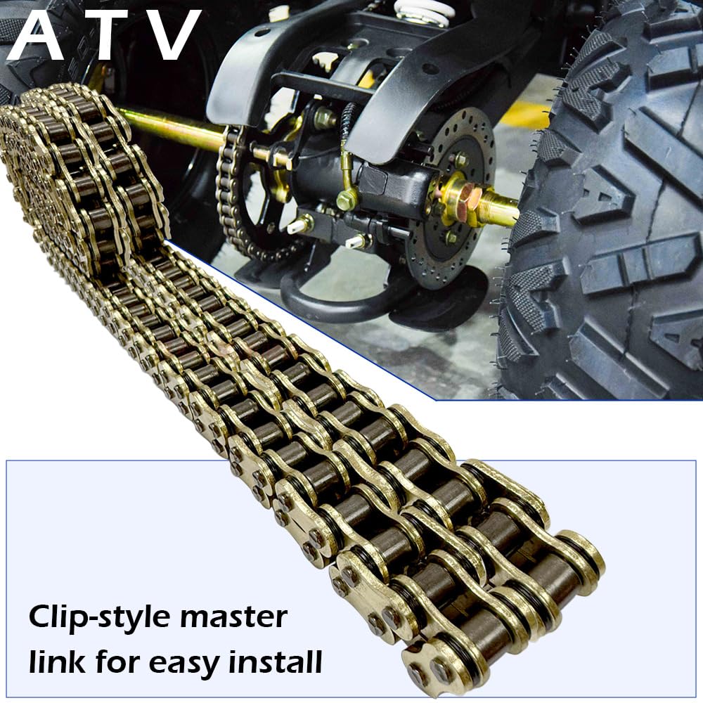 Gold 428 X-Ring Motorcycle Chain 112 Links OEM#40530-K28-911 92057-1099 27600-20911-112 — Amazon image 6