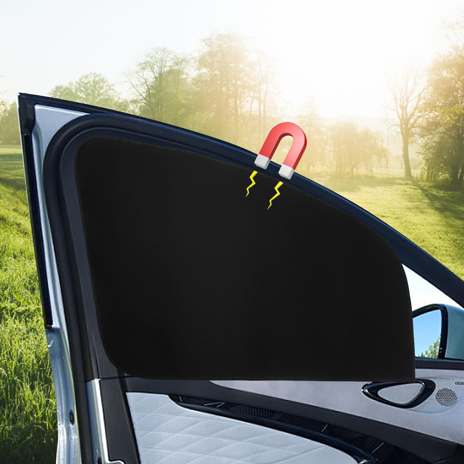 Ovege Car Window Shades Magnetic Driver Side Window Shades Car Privacy Curtain 2pcs