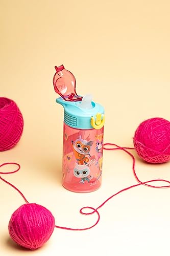 Miniatura 108 de Zak Designs Botella de agua de Paw Patrol, plástico sólido, 16 oz, pajilla, asa, cubierta de boquilla emergente contra fugas