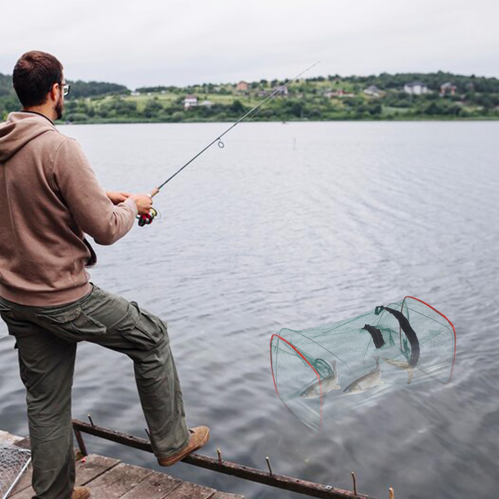 Lot De 3 Reuses De PêChe à L'Anguille pour PêChe - PièGe à Poissons Pliable - Ruse à Crabe
