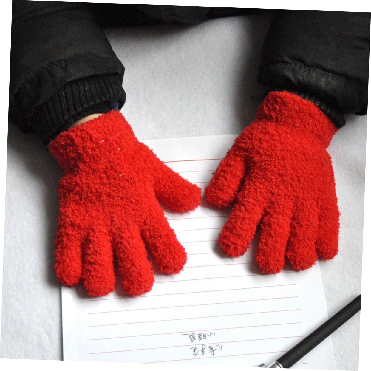 BESTYASH Guantes Anticongelante Para Exterior Frío Guantes De Lana Guantes Calefactables De Invierno Guantes De Limpieza Guantes Sin Dedos Tela Tejida