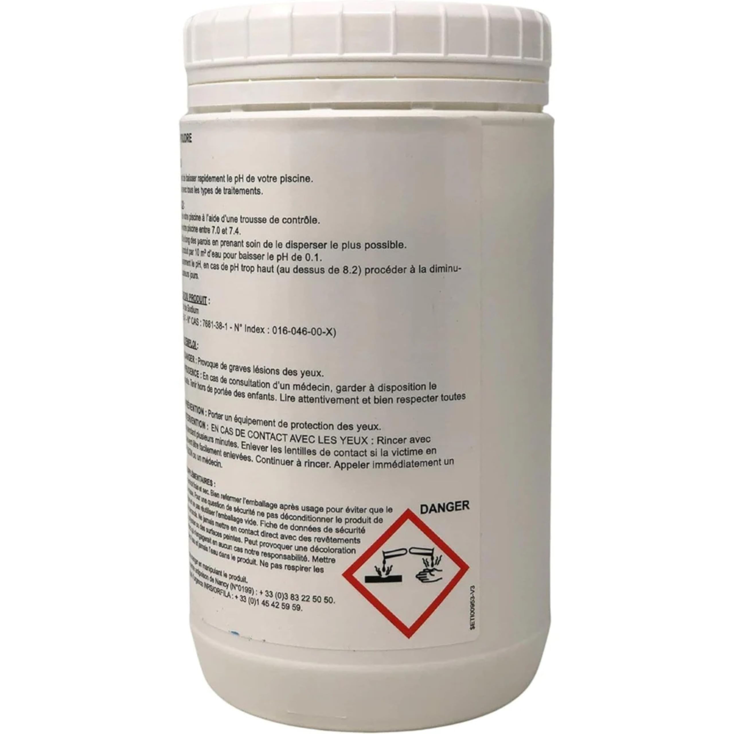 Ph Moins Piscine - Traitement Ph pour Piscine/Ph- Poudre en Seau de 1,5kg et 5kg - Permet de baisser Rapidement Le Ph de l'eau/Produit conditionné en France (1,5KG)