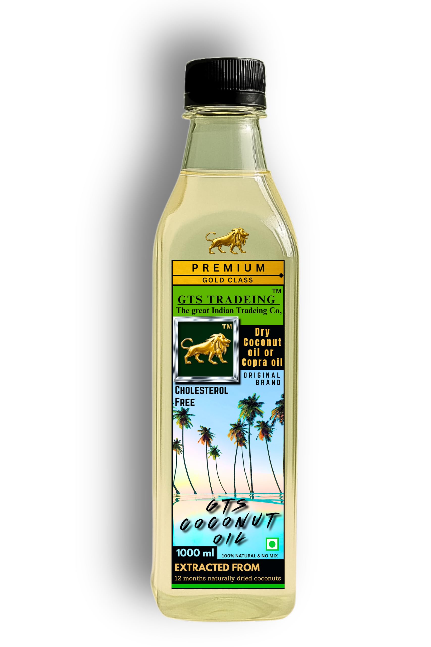 Premium Gold Class Coconut Oil, Wood Pressed, Unrefined, Edible & Hair oil By GTS TRADEING (Small, 500 ml)-image-12
