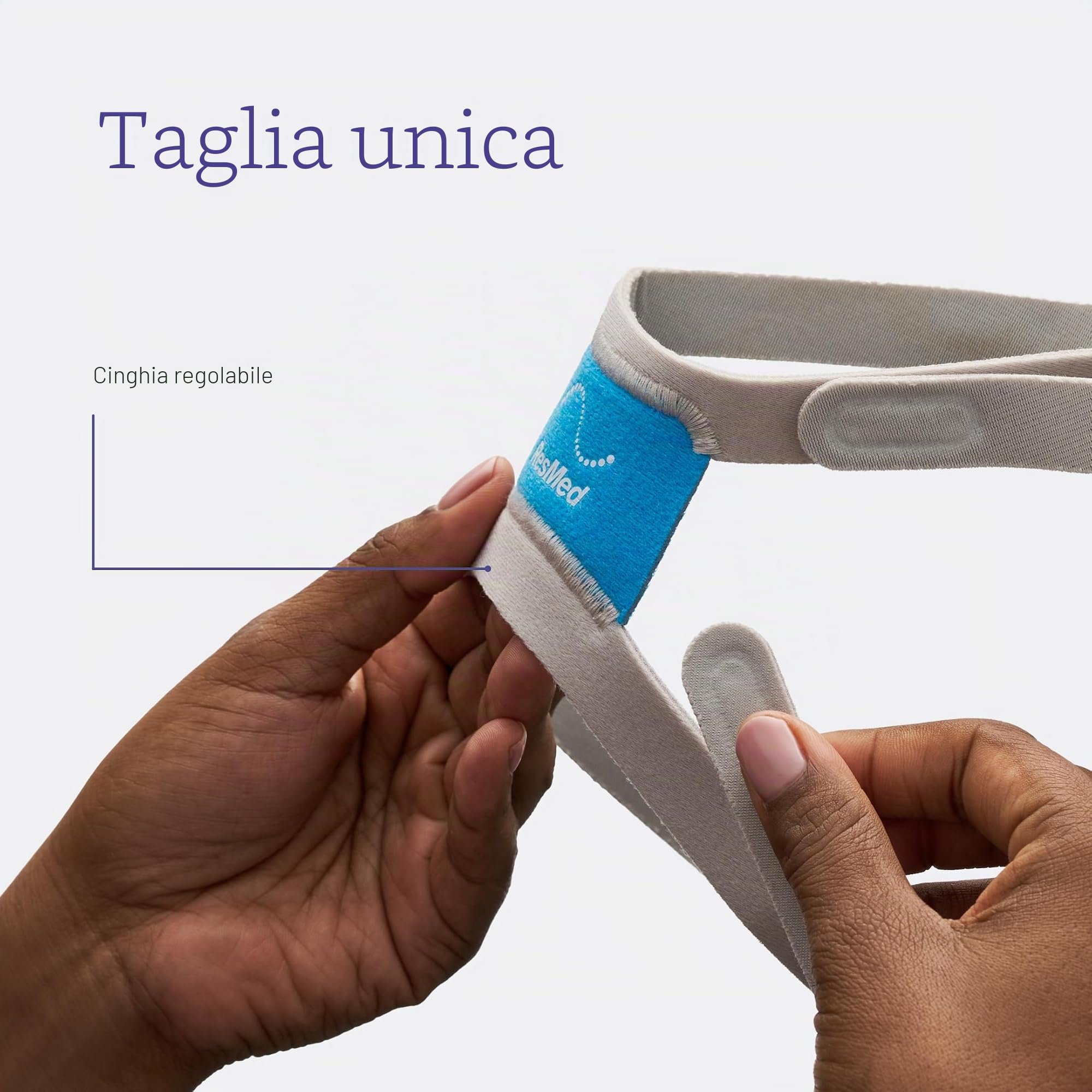 Fascia Resmed Airfit F30I - Standard per maschera CPAP a pieno facciale con clip magnetiche - Compatibile solo con AirFit F30i