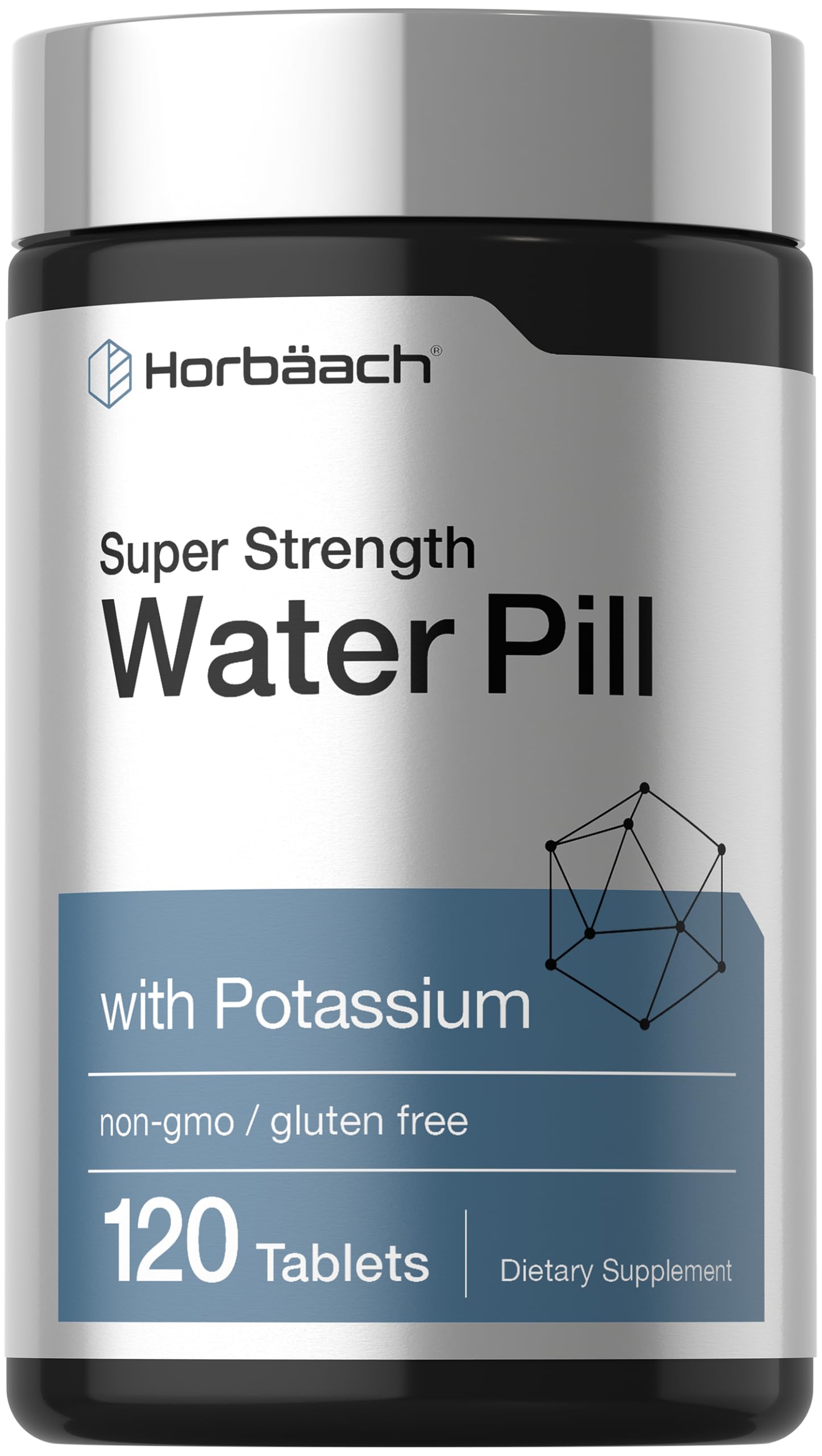 Horbäach Water Pills | Super Strength | 120 Tablets