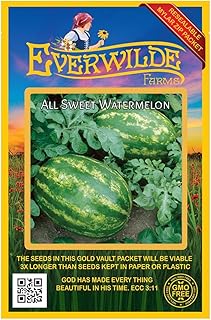 Everwilde Farms - 40 All Sweet Watermelon Seeds - Gold Vault Seed Packet