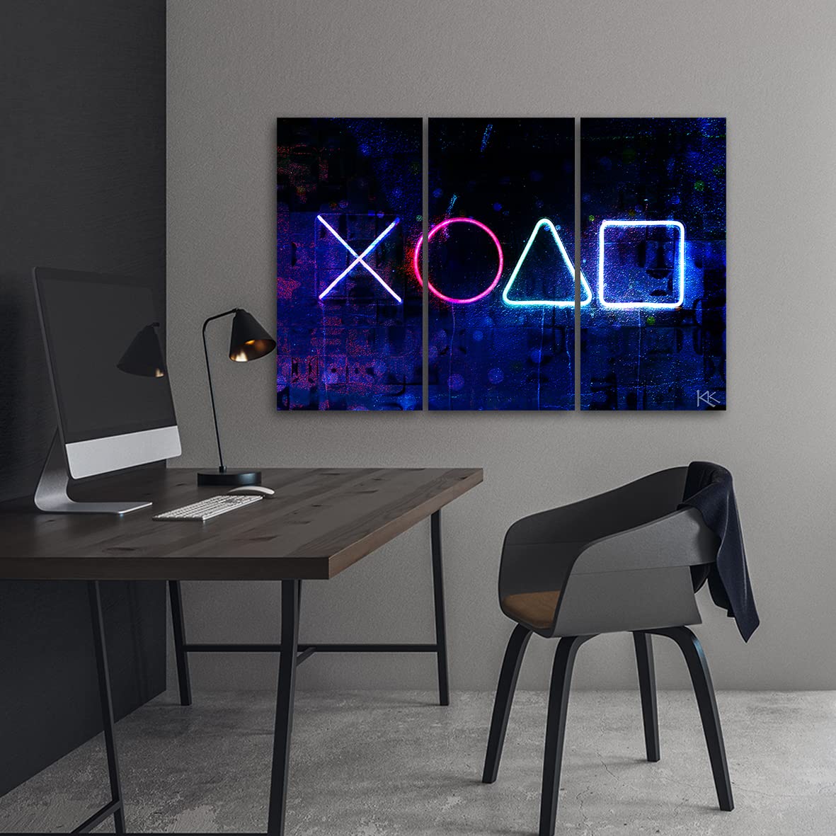 Feeby Quadro su Tela Non Tessuta 30x20 cm forme geometriche 1 pezzo Stampa Murale Fotografia Decorazione da parete Immagini Moderni per Soggiorno Camera da Letto Cerchi Rettangoli multicolore