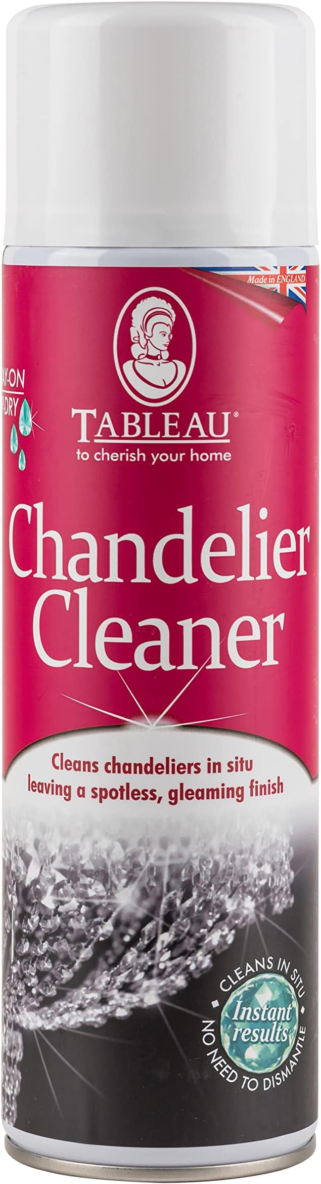 Tableau Chandelier Cleaner, Easy to Use Spray to Clean Traditional Chandeliers, Metal and Glass Light Fittings. 500ml