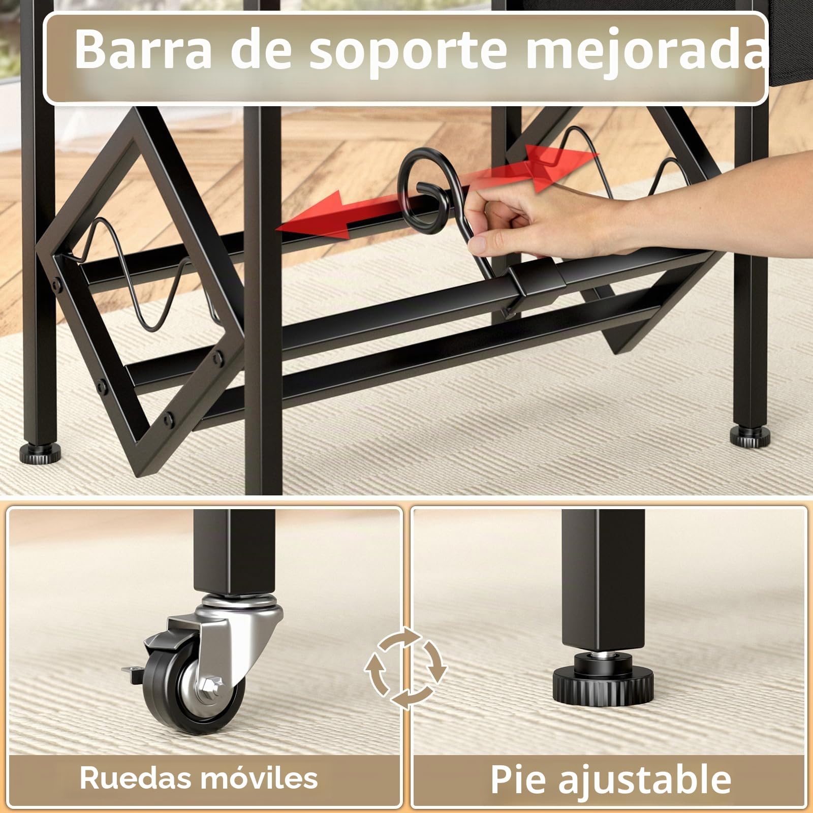 EKNITEY Soporte para tocadiscos de vinilo, mesa para tocadiscos con capacidad de almacenamiento para 80 álbumes, soporte giratorio con bolsillo organizador y ruedas