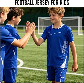 Football Kits for Boys, Kids Football Kit Soccer Jersey Set Costume Kids, Training Shirts And Shorts Set, Gifts for Boys 4-13 Years