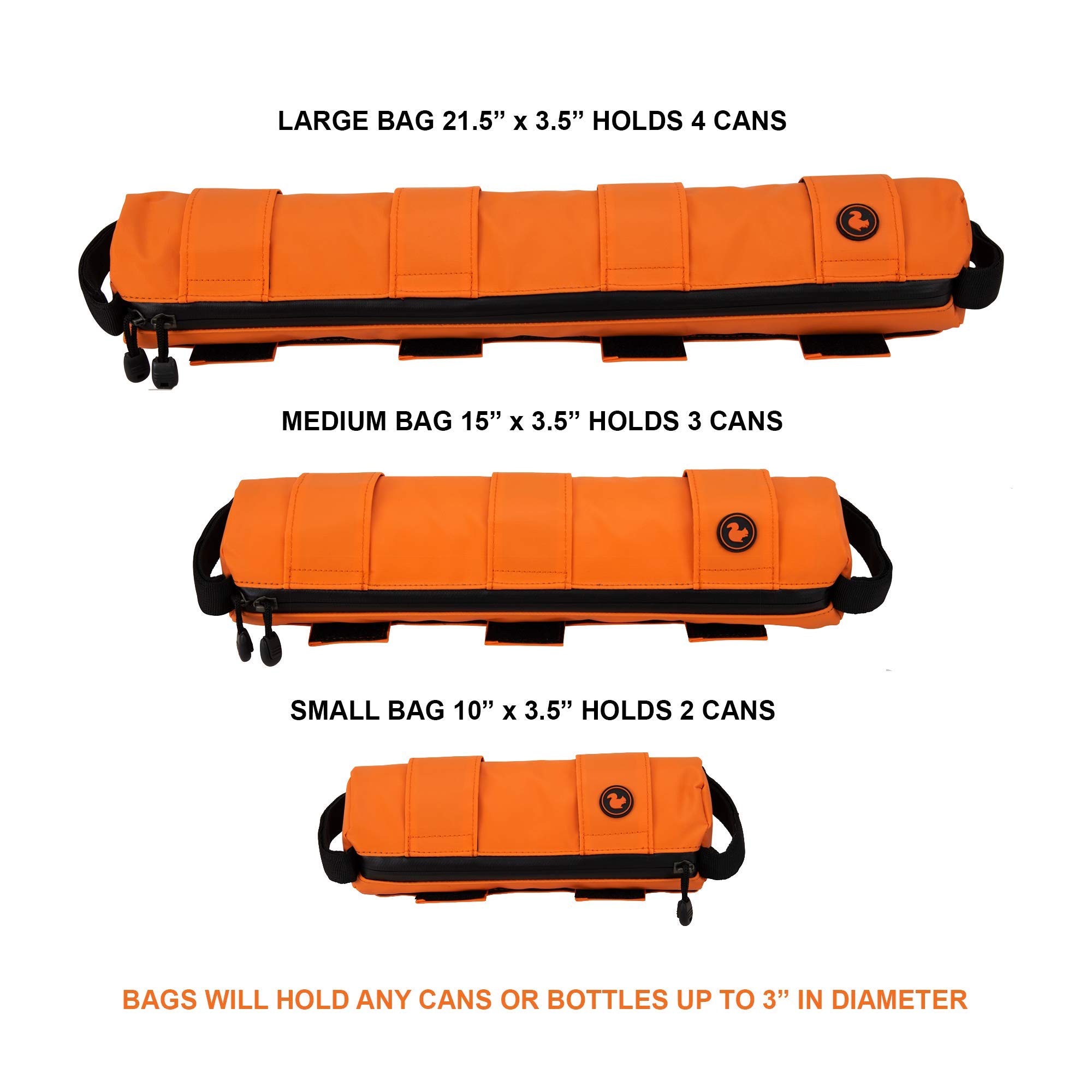 STASHERS Modular Insulated Adventure Hike & Bike Frame Top Tube Handlebar Can Sling Bags (Large 4-Can Bag, Laughing Grass Camo)