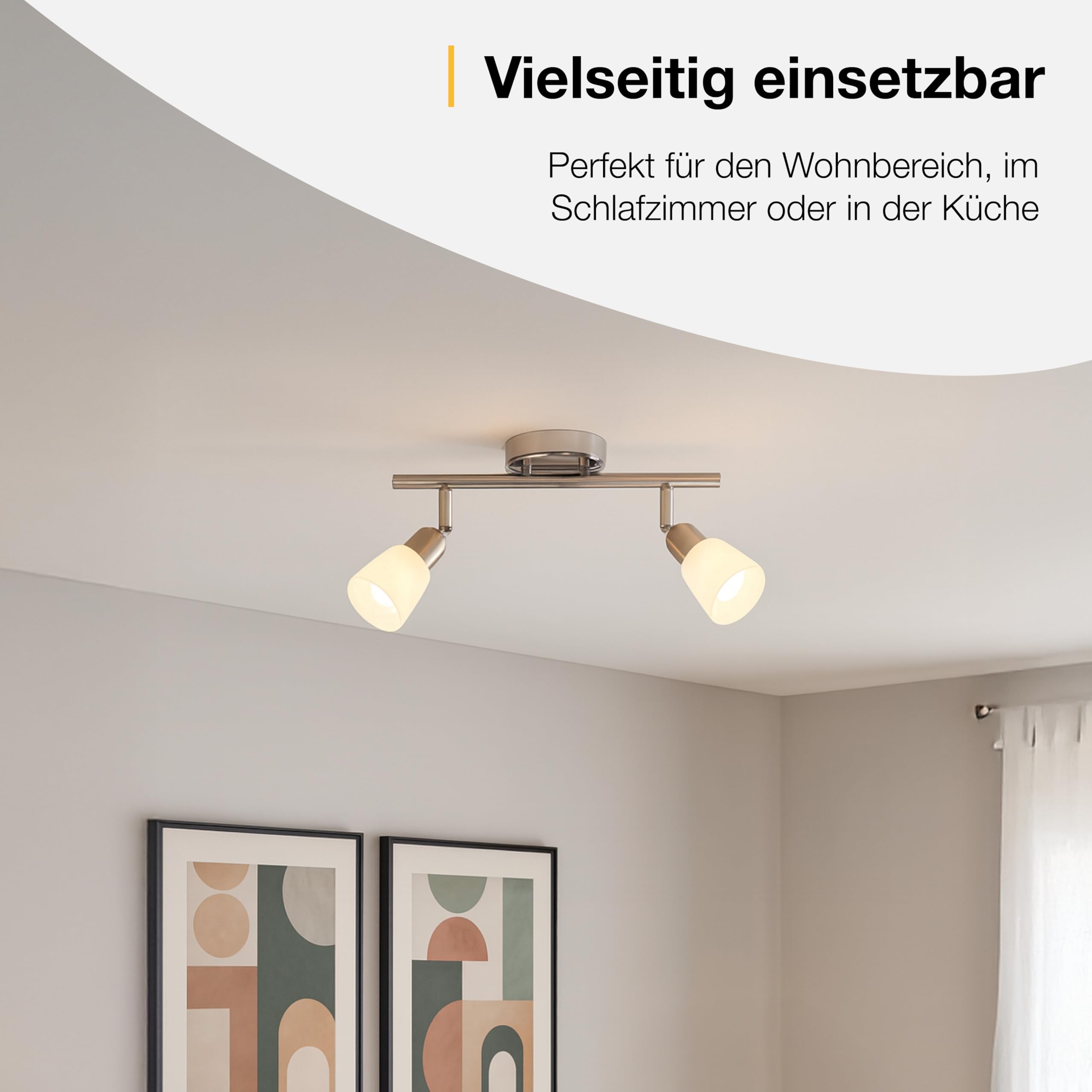 BRILLIANT lampada Janna Faretto LED a parete e interruttore ferro/cromo/bianco 1x LED-Z45, E14, 4W LED lampada a sospensione inclusa, ( 450lm, 2700K) Scala da A ++ a E Con linea di alime