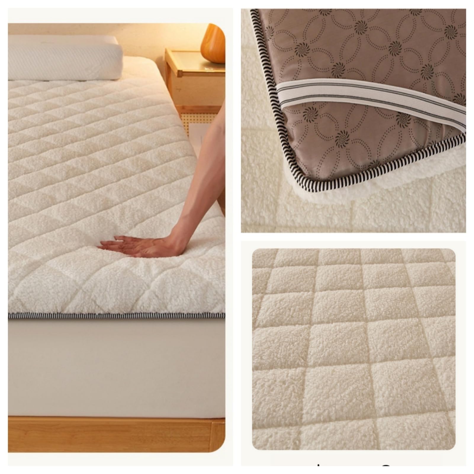 Japoński futon nakładka na materac, składana, antypoślizgowa, zwijana mata, wygodna podkładka sprężynowa do akademika, podwójna, pełna, rozmiar queen, 80 x 190 cm (31,5 x 75 cali)