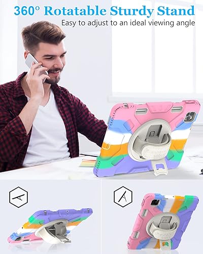 Miniatura 2 de Funda para iPad Pro de 12.9 2022 6 generación2021 5 generación funda protectora de silicona de grado militar para iPad de 12.9 pulgadas de 4