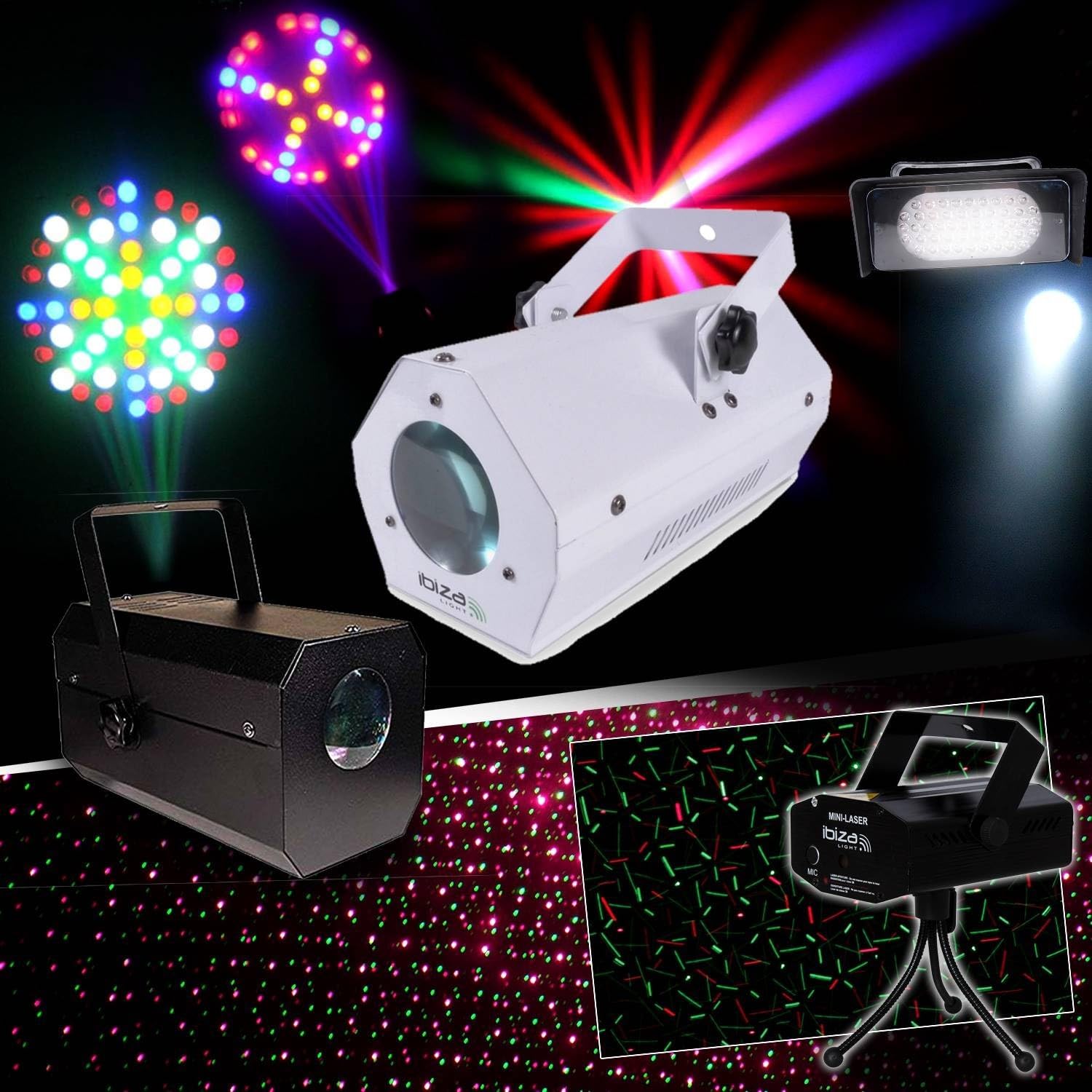 Pack Sono DJ Ampli 2 x 240 W + Effet Pack lumieres