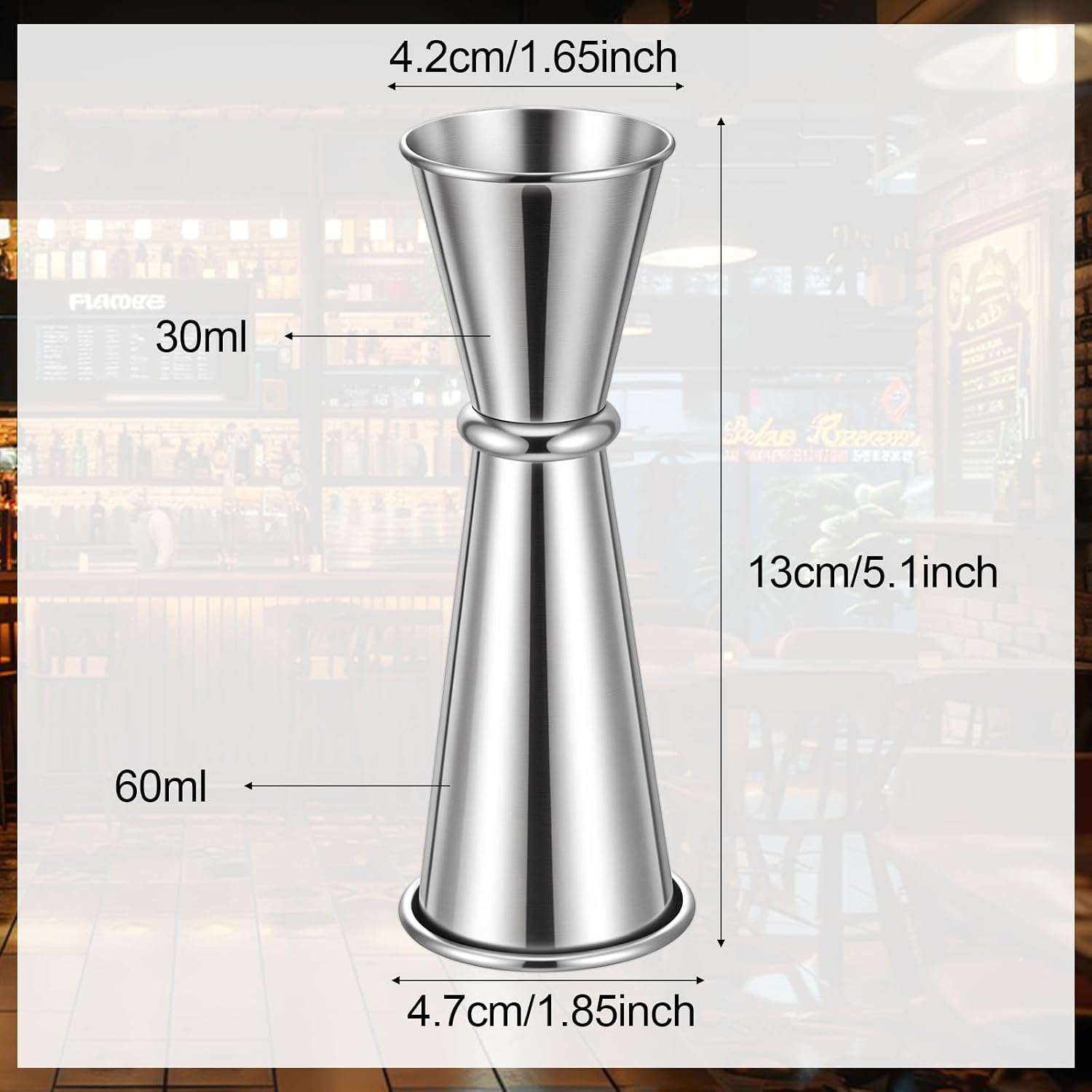 9Pcs Jigger for Bartending Measure Cup Double Shot Cocktail Measuring Tool