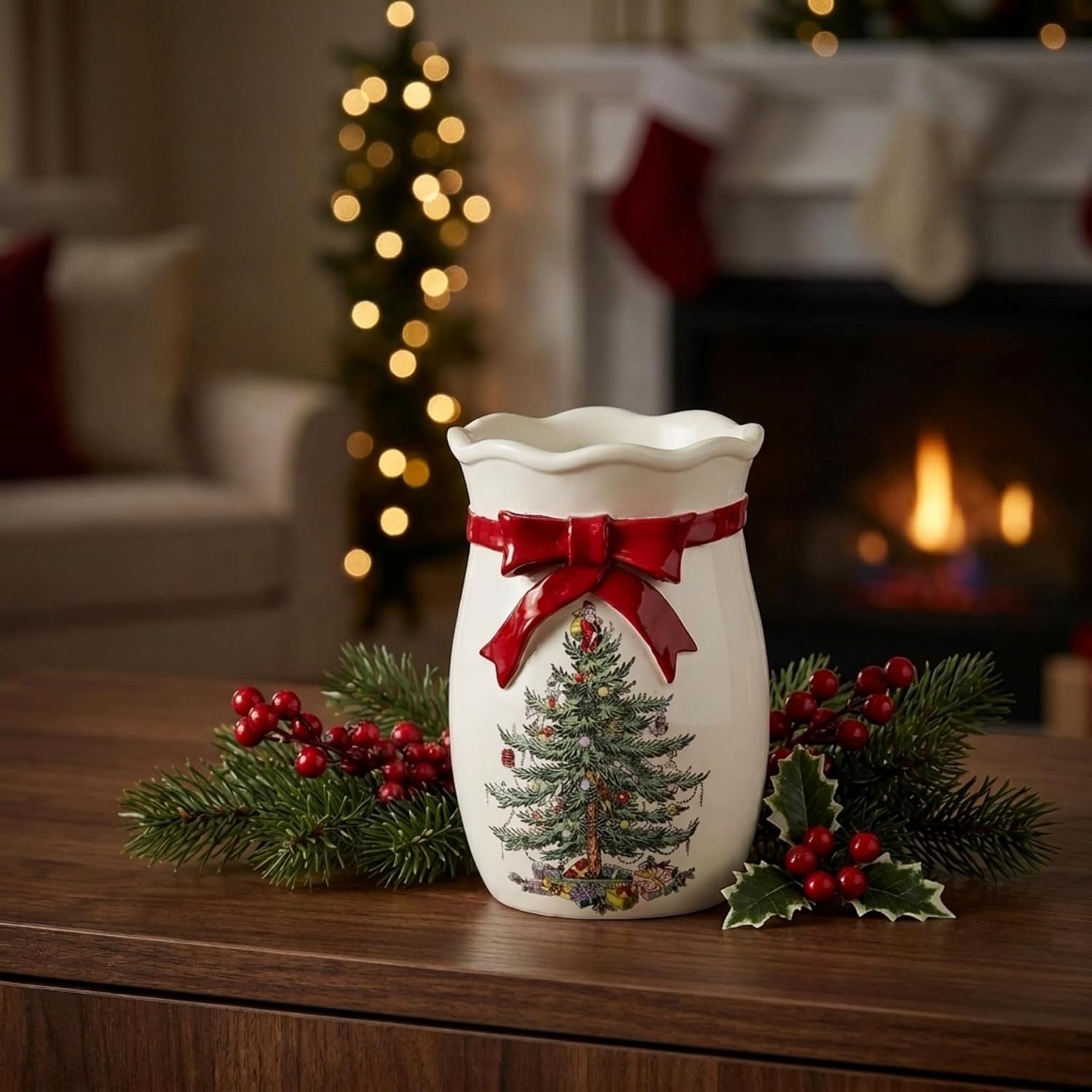 Spode - Christmas Tumbler Cup, Holds Makeup Brushes, Razors & More image 2
