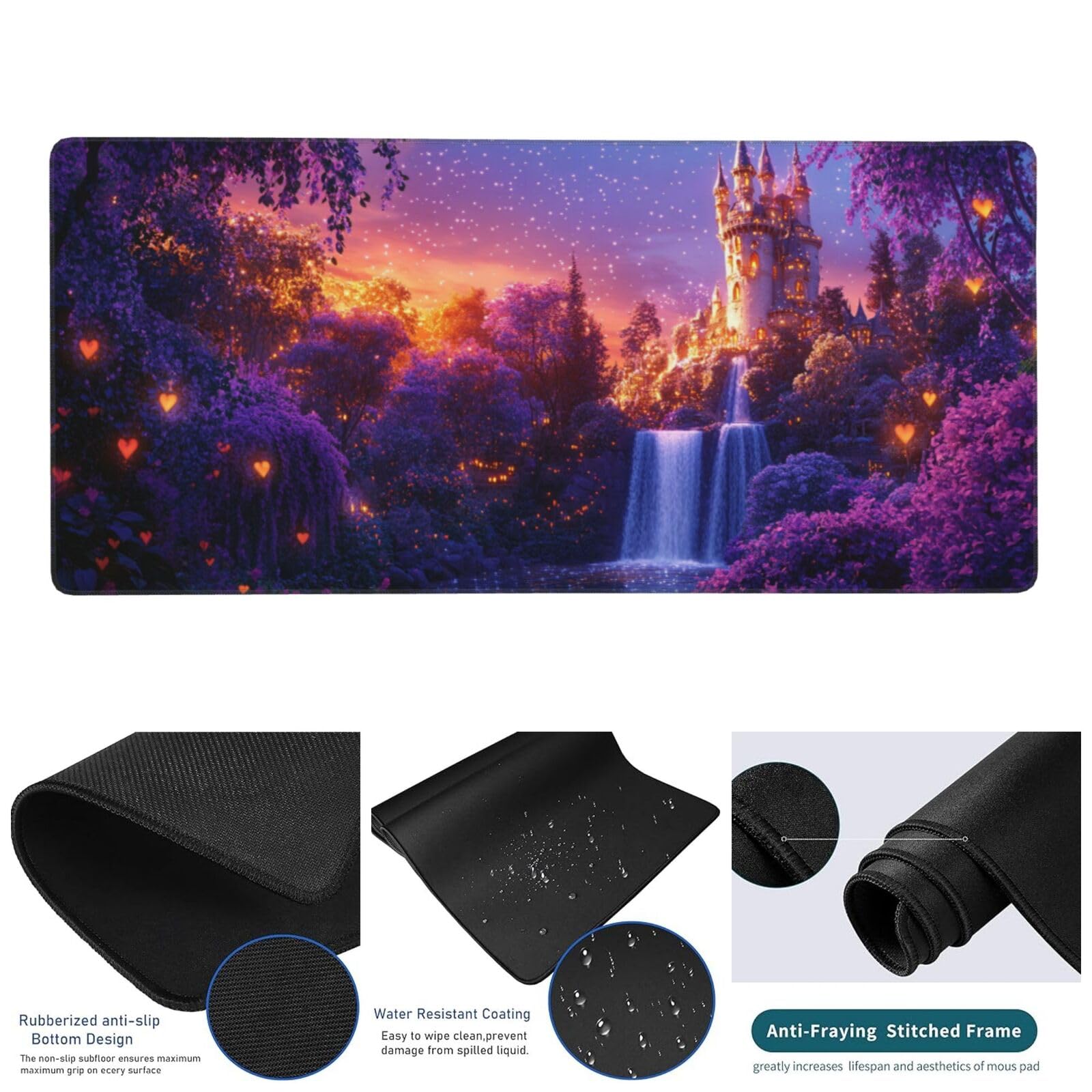 Sueño Alfombrilla de Ratón XXL 1200x600x3mm, Alfombrilla Raton Fortale-za de Superficie Especial, Alfombrilla Ratón Gaming XXL de Alta Precisión 120x60cm, Home Decor, Accesorios de Oficina-z995