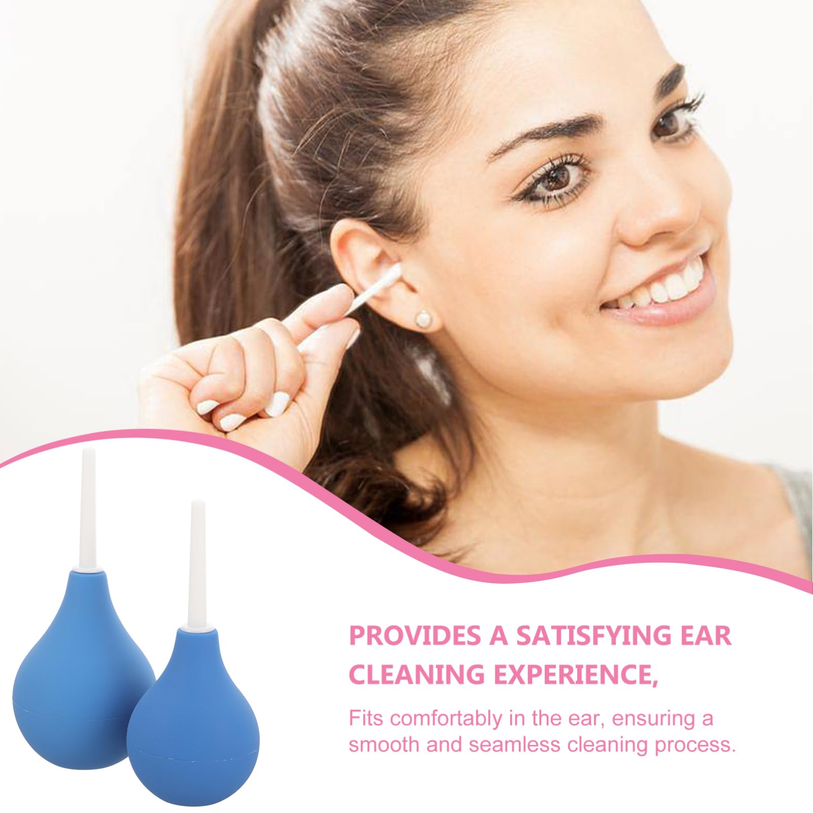 5 Series Limpiador De Oídos Bulbo Del Oído Ear Cleaner Tool Para El Cuidado De Los Oídos Perilla Para Apretar La Oreja Gel De Sílice Azul 2 Piezas X 5