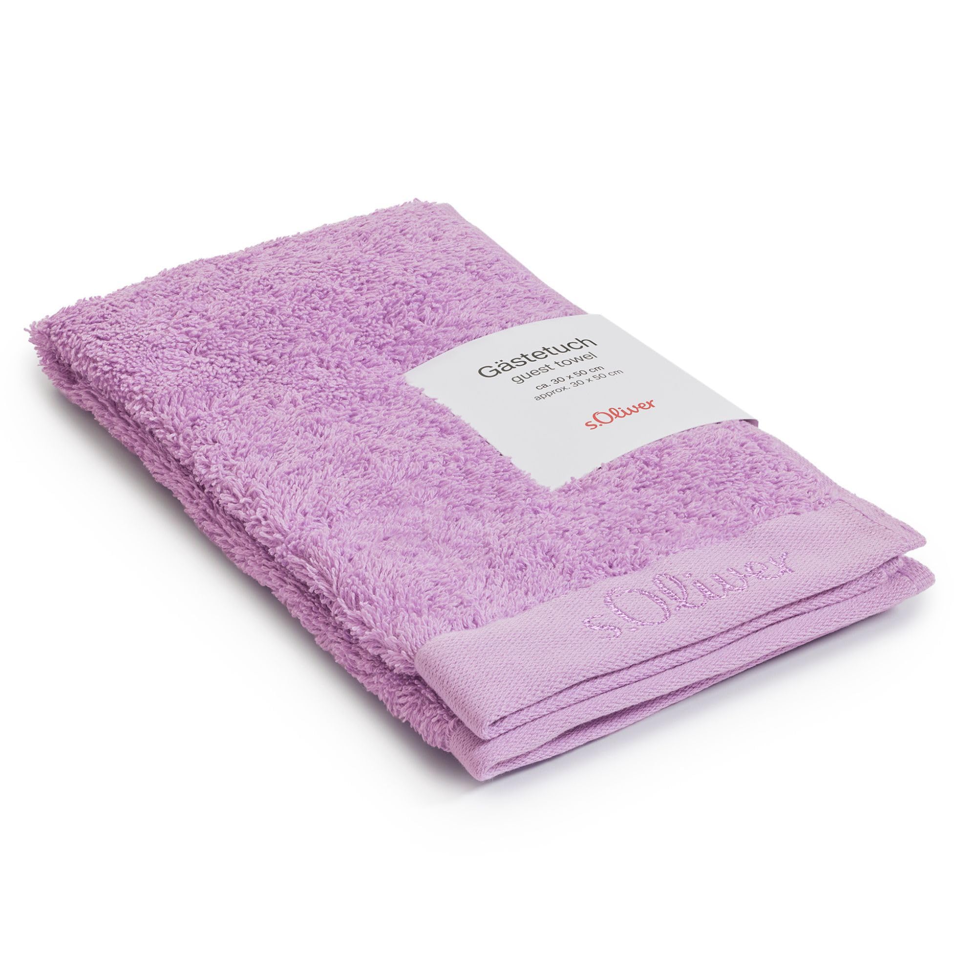 S.oliver Lilac Guest Towel 30 X 50 Cm - 100% Cotton, 600 G/M², Soft & Absorbent, Guest Towel