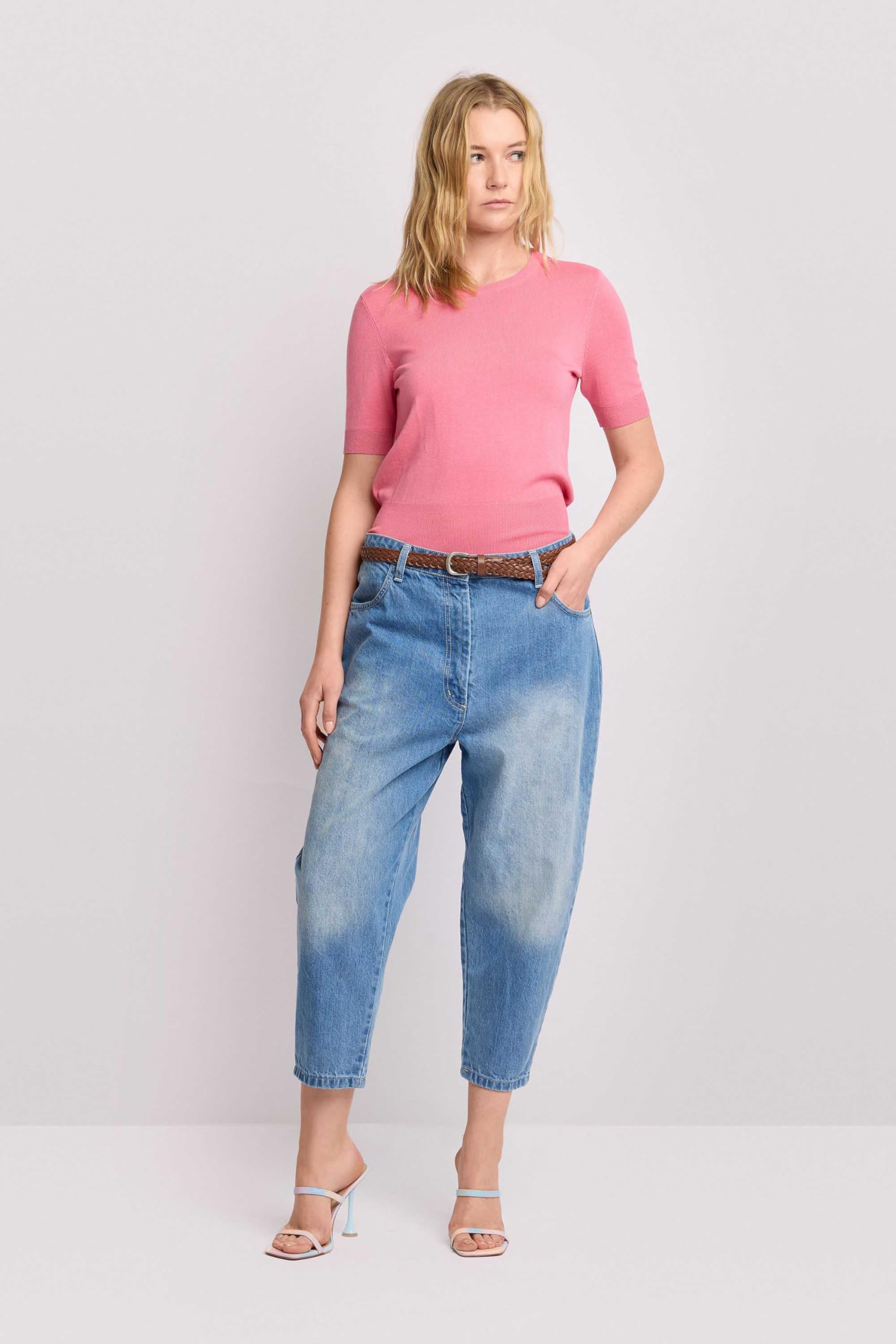 Kocca - Spodnie z bawełnianego denimu dla kobiet, model: P26PPD8383ABUN0000
