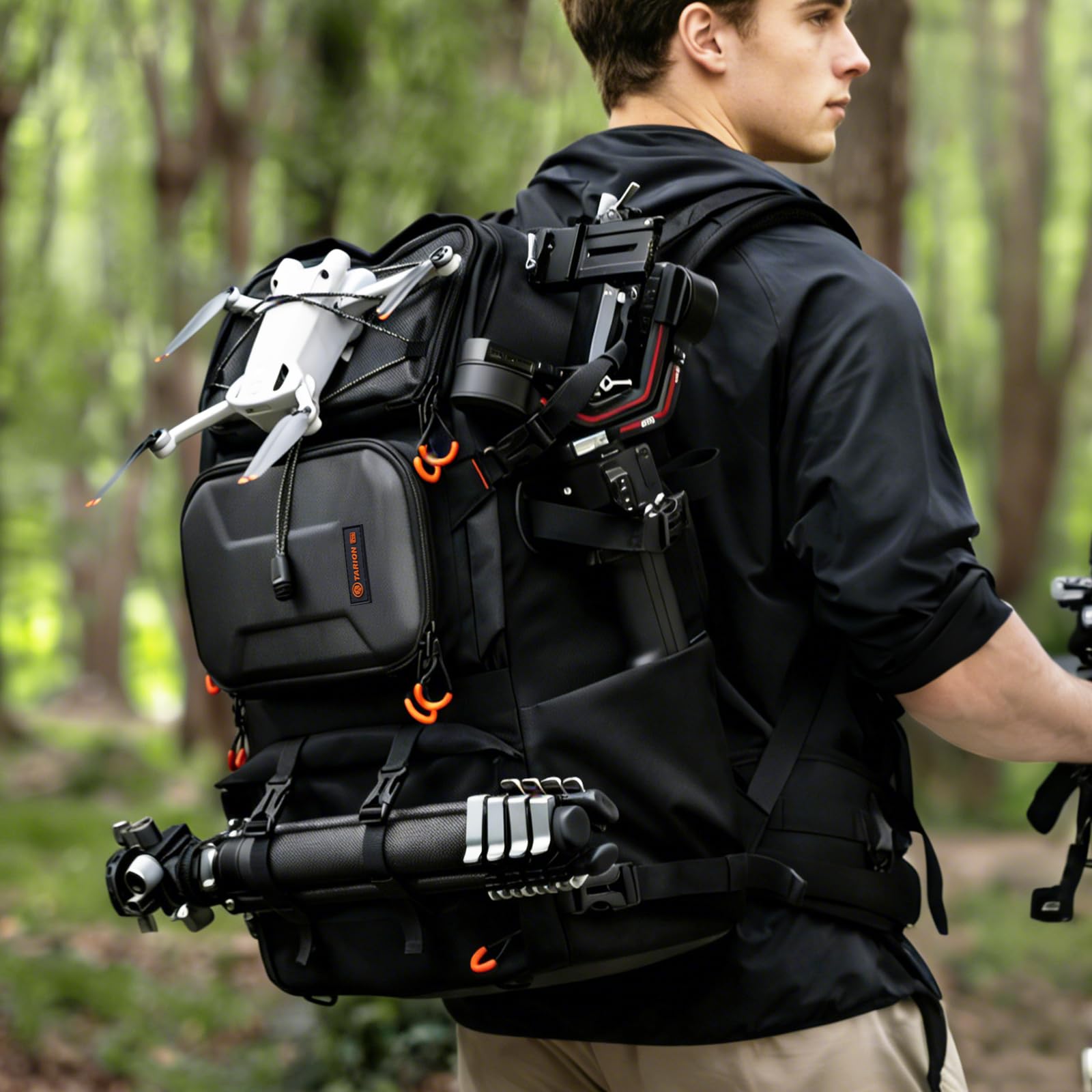 TARION Mochila grande para cámara fotográfica - Bolsa impermeable para cámara DSLR