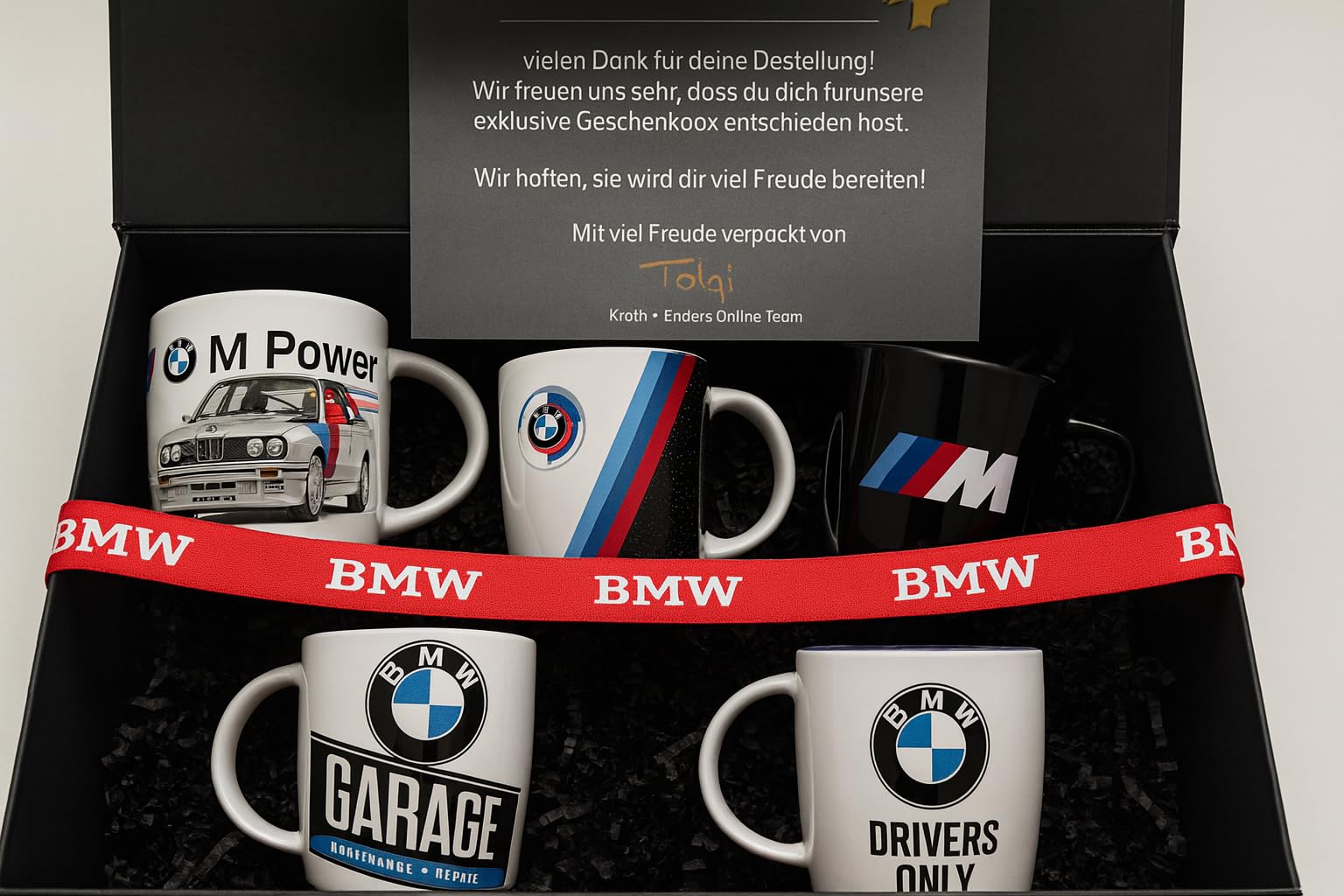 BMW Coffret cadeau exclusif 5 pièces Tasse à café M Sport automobile