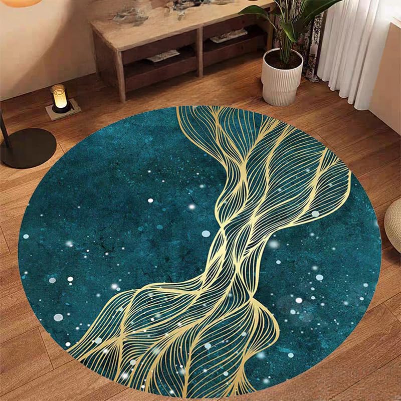 Alfombra redonda antideslizante de 80 cm: la solución lavable y segura para el dormitorio