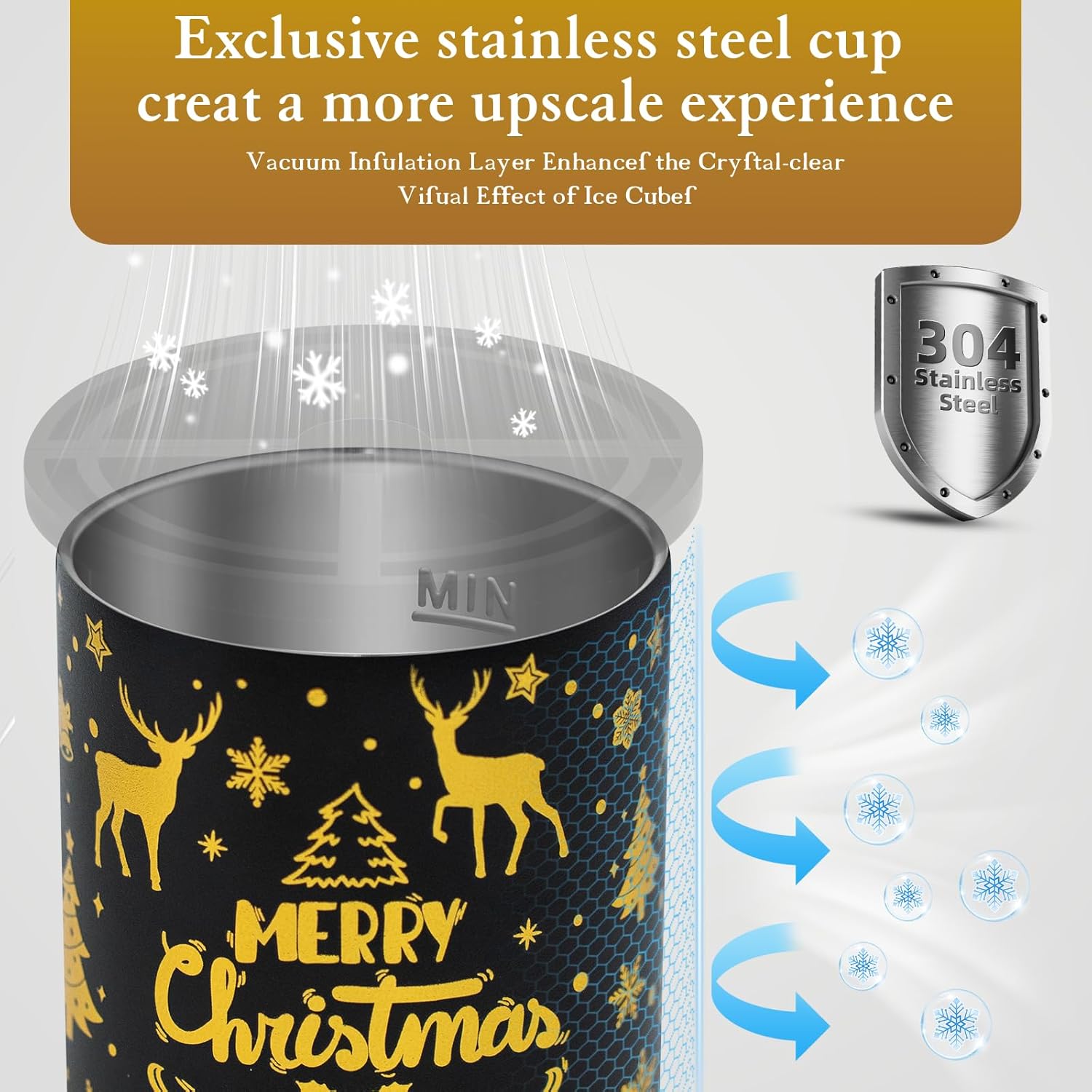 Clear Ice Cube Maker with Whiskey Glasses & Luxury Box - 2.5" Ball - Crystal Clear Ball Ice Cube Tray for Whiskey, Perfect Christmas/Bourbon Gifts for Mens/Dad/Husband/Him/Grandpa