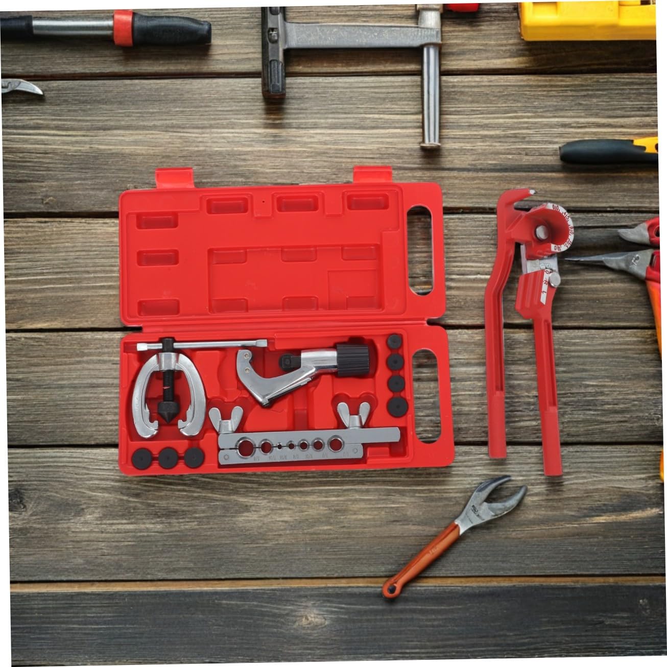 12 Pezzi Kit Strumenti per Svasatura Tubo per Riparazione e Manutenzione Condizionatori Aria Espansore per Tubo Rame e Morbido Accessori per Installatori e Tecnici HVAC