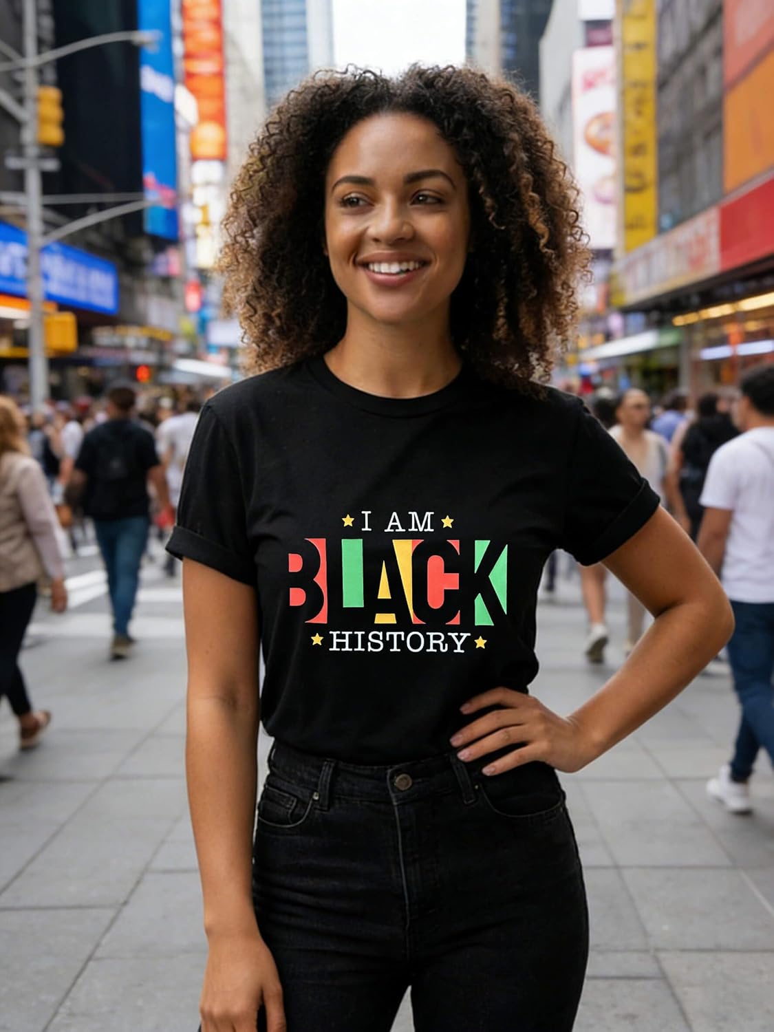 Black History Month Shirt for Women I Am Black History African American T-Shirt Juneteenth Tee Tops - Image 6