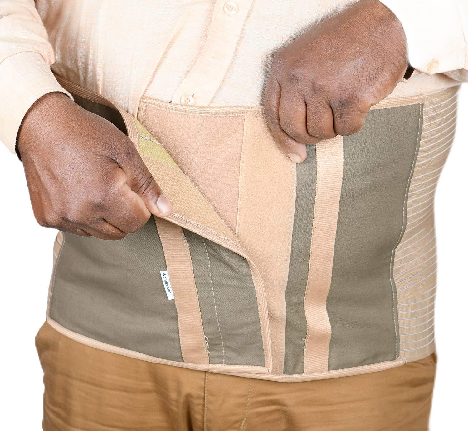 Wonder Care Plus Size Bariatric Abdominal Binder Obesity Girdle Belt for Overweight Men & Women with Large Belly Big Stomach Waist (SIZE 1)