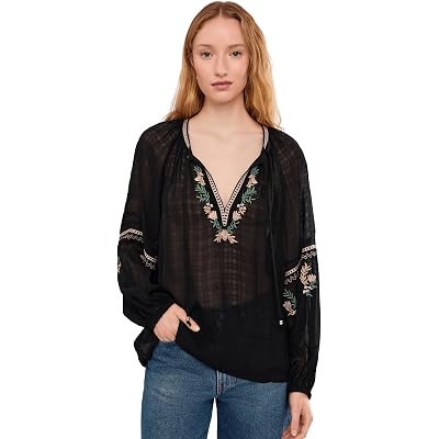 Sanctuary Raye Embroidered Blouse black