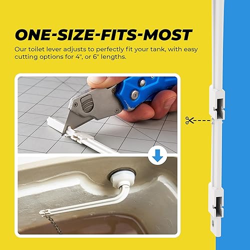 Miniatura 5 de Palanca de repuestos para palanca de tanque de inodoro estándar americano