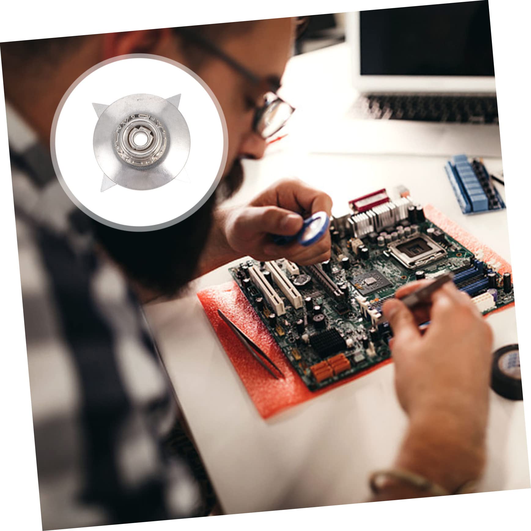 MUSISALY 20pcs Anti-Static Buckle Star Claw ESD Supplies Electrostatic Buckle Grounding Cable Buckle Grounding Wire Anti- Static Buckle Metal Ground Wire Buckle Silver Stainless Steel