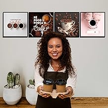 Quadros para Cantinho do Café Kit 4 Quadros Decoração Casa