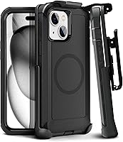 Vista 1 de MOTIVE Funda diseñada para iPhone 15 con clip para cinturón, funda magnética compatible con Magsafe, resistente y protección de grado militar