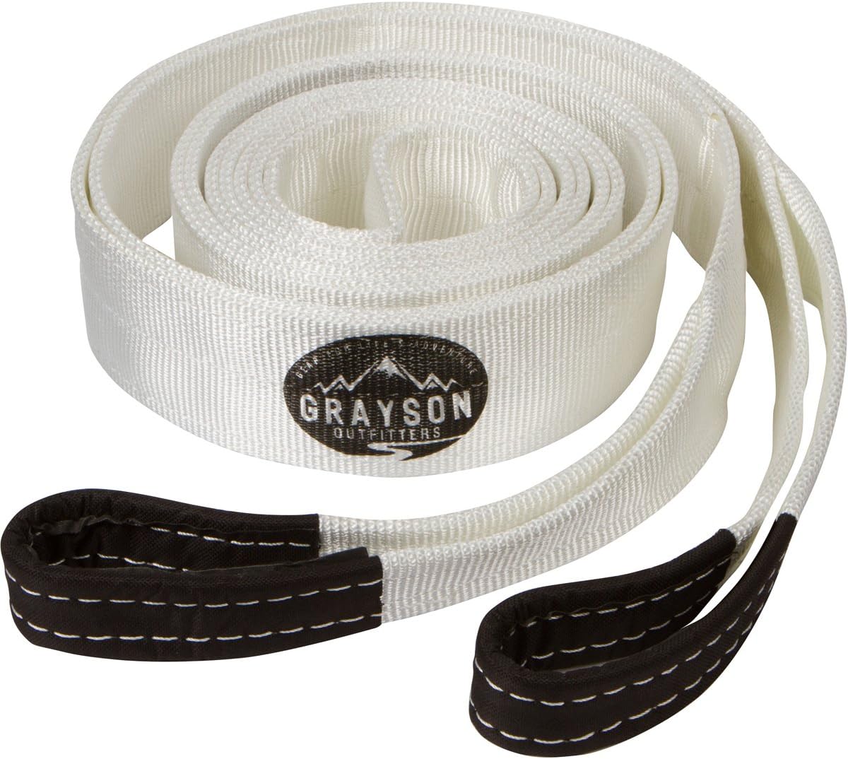 Grayson Outfitters Recovery Strap 20 Foot, 30,000 LBS; Heavy Duty Tow Strap and 4x4 Off Road Hauling Sling