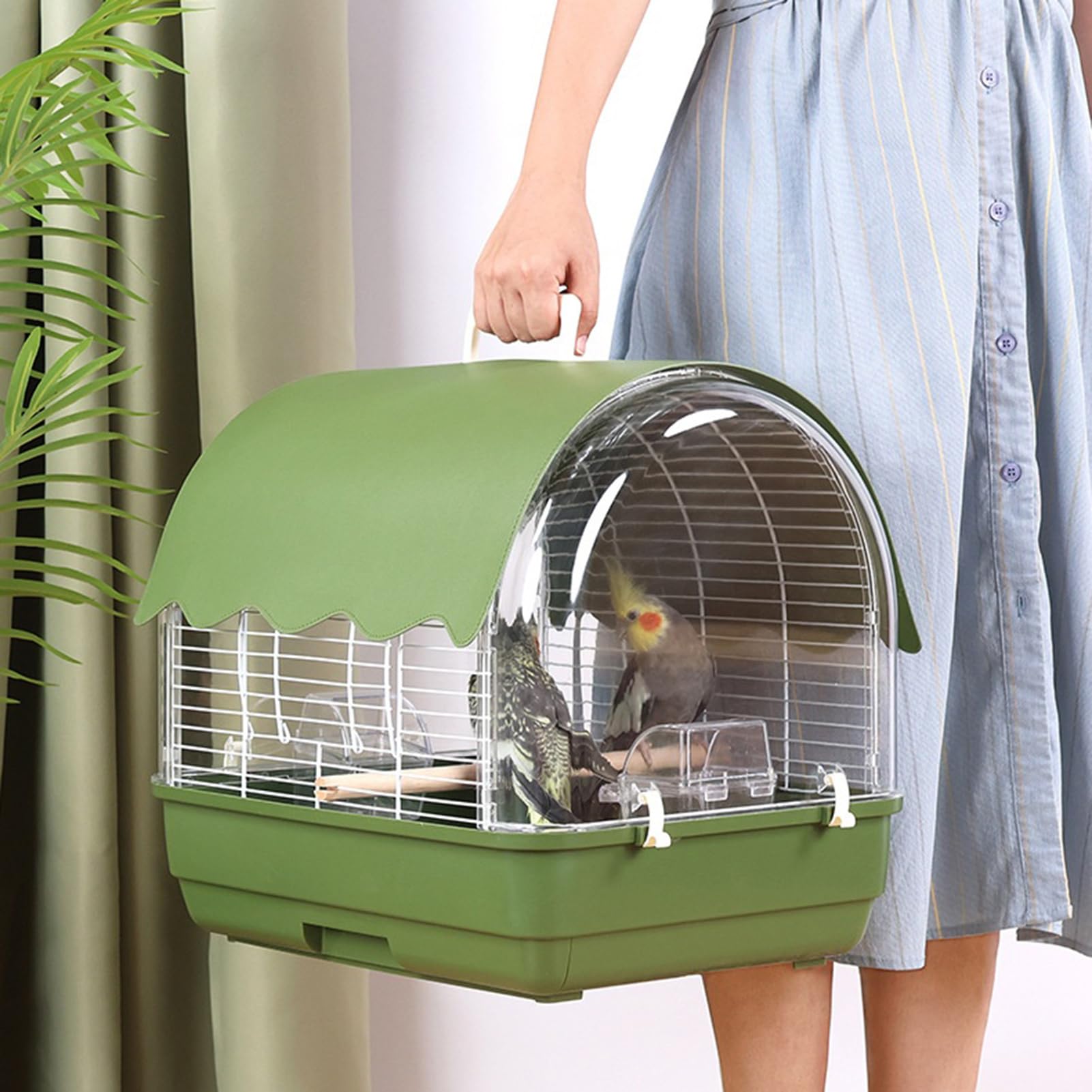 Jaula Para Pájaros Pequeños Transportín Para Aves Transparente De Viaje | Jaula Para Cacatúas Con Vista Completa Para Periquito Conure Cacatúa Ninfa Canario Agapornis Pinzón Salón Balcón