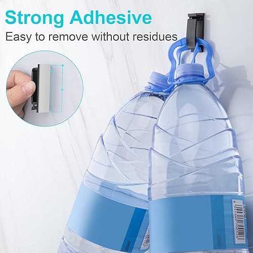 Miniatura 2 de 50 clips negros para cables, organizadores de cables grandes para gestión de cables debajo del escritorio, clips adhesivos para múltiples cables