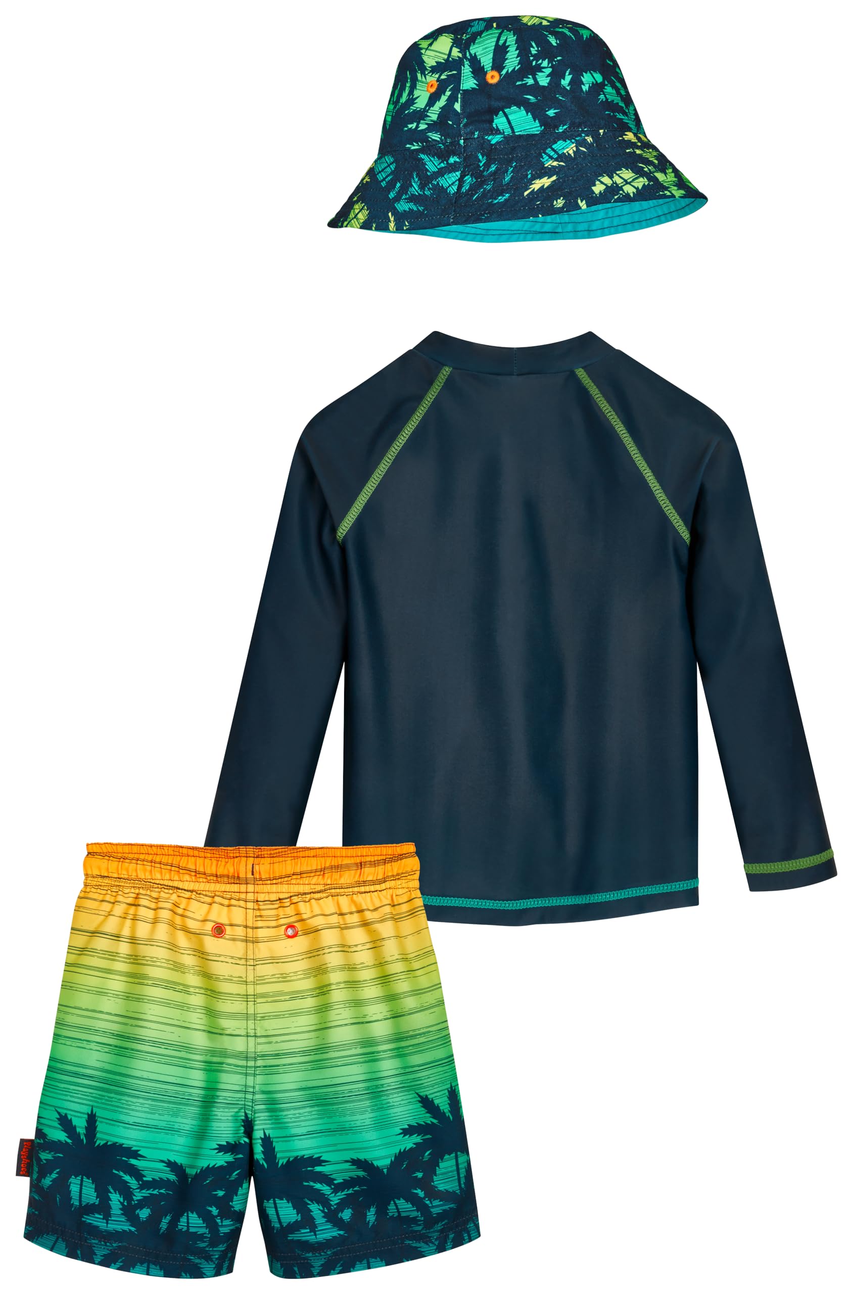Playshoes Unisex Kinder Schwimmshirt Badehose + Hut Rash-Guard-Set