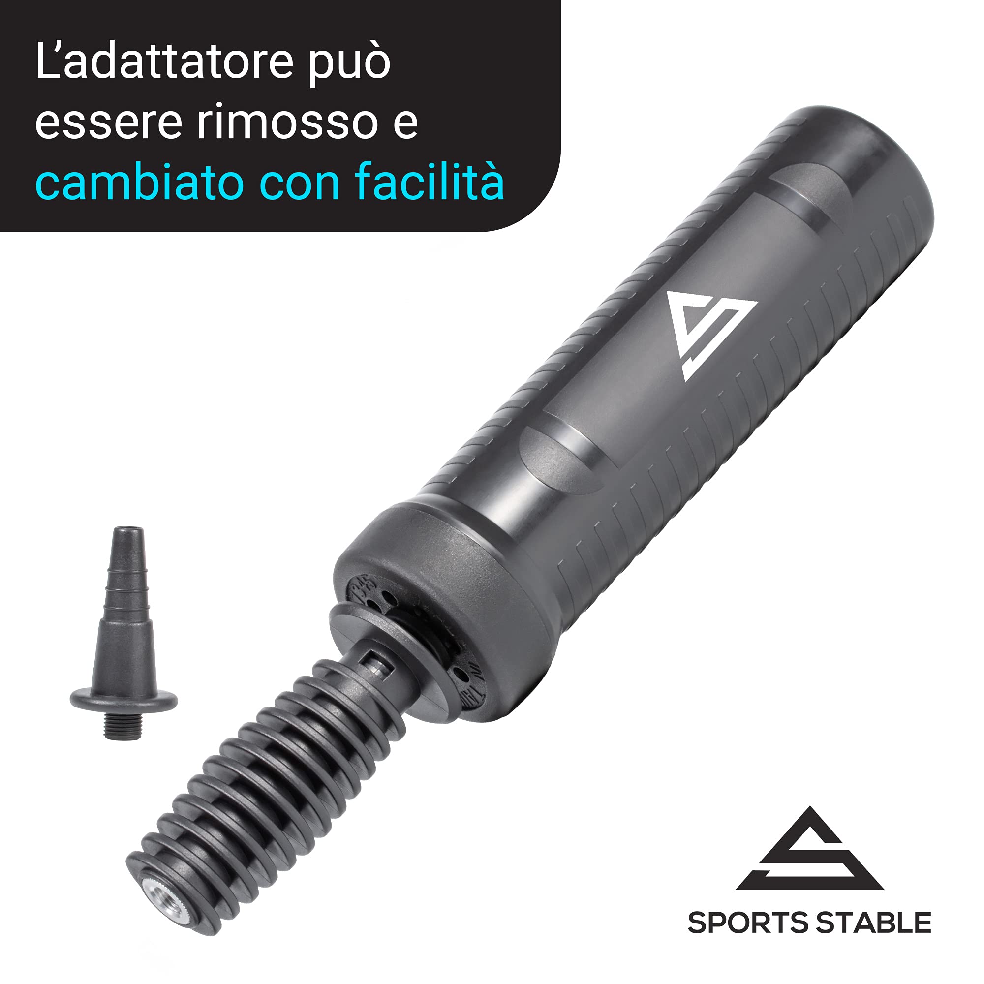 Pompa per Palla da Fitness, Pompa Manuale a Doppia Azione per Palla da Yoga, Palla da Pilates e Palloncini per Le Feste