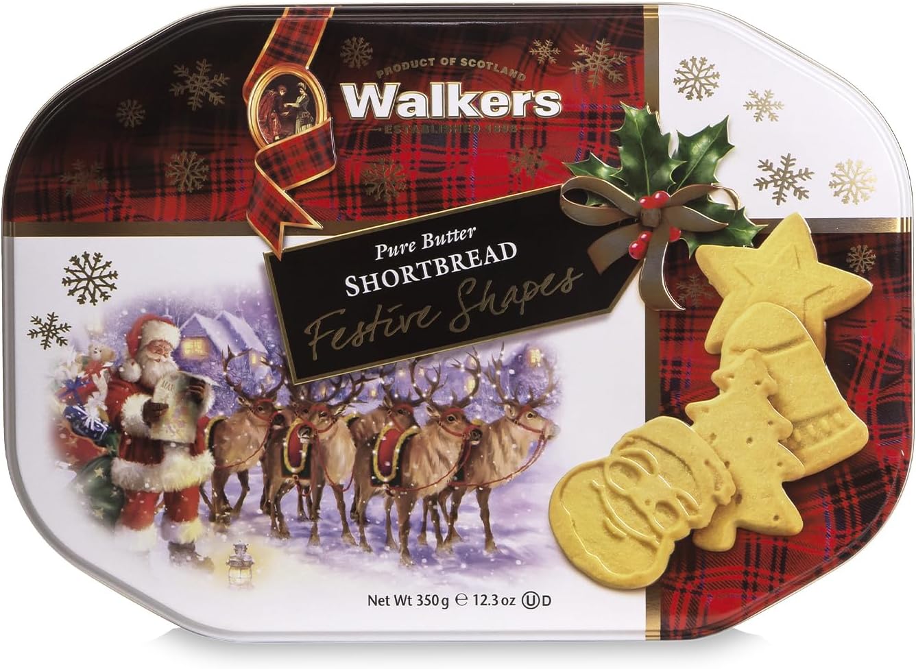 Walker's Shortbread Festive Shapes Tin