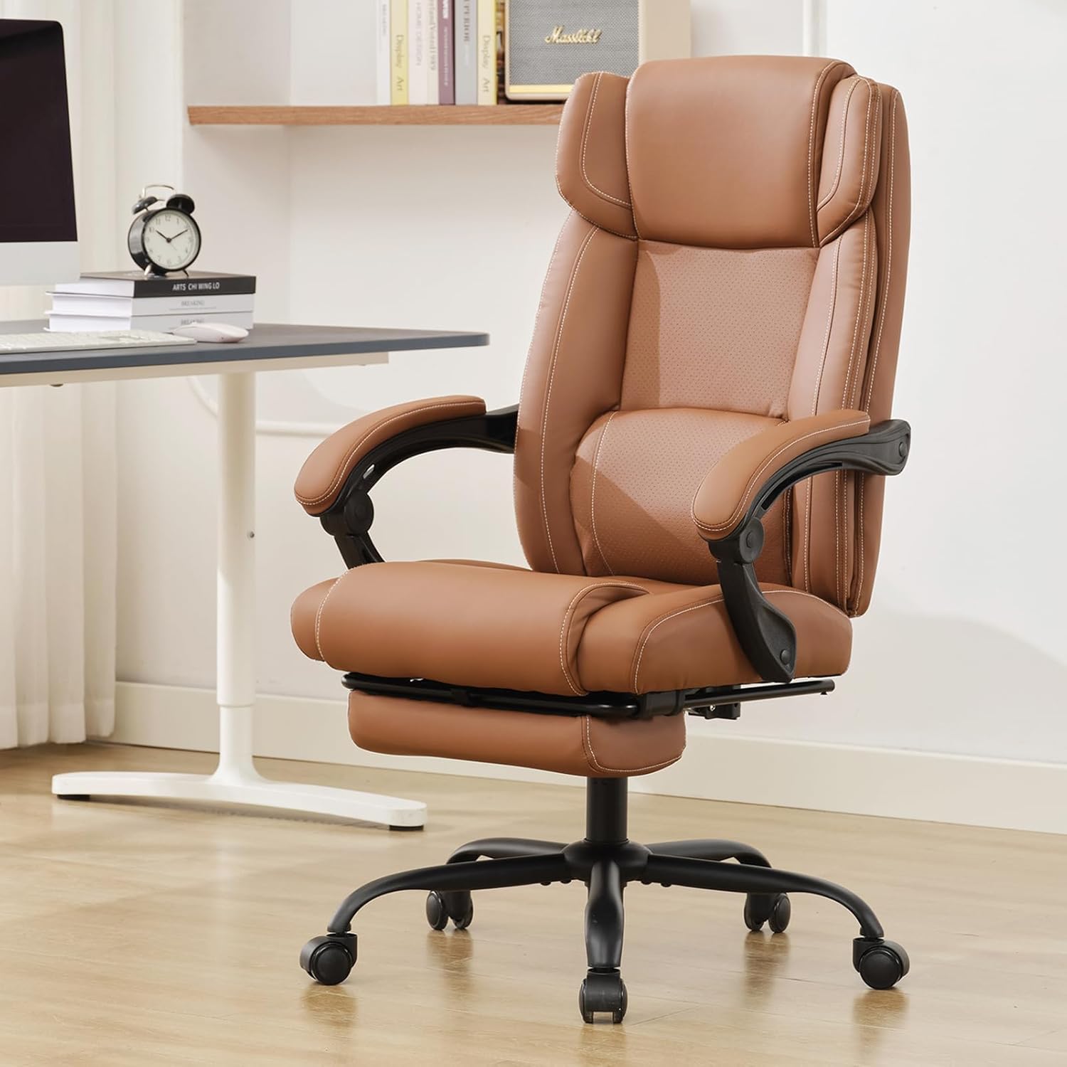 Bowthy Executive Office Chair with Footrest, 90155°Adjustable