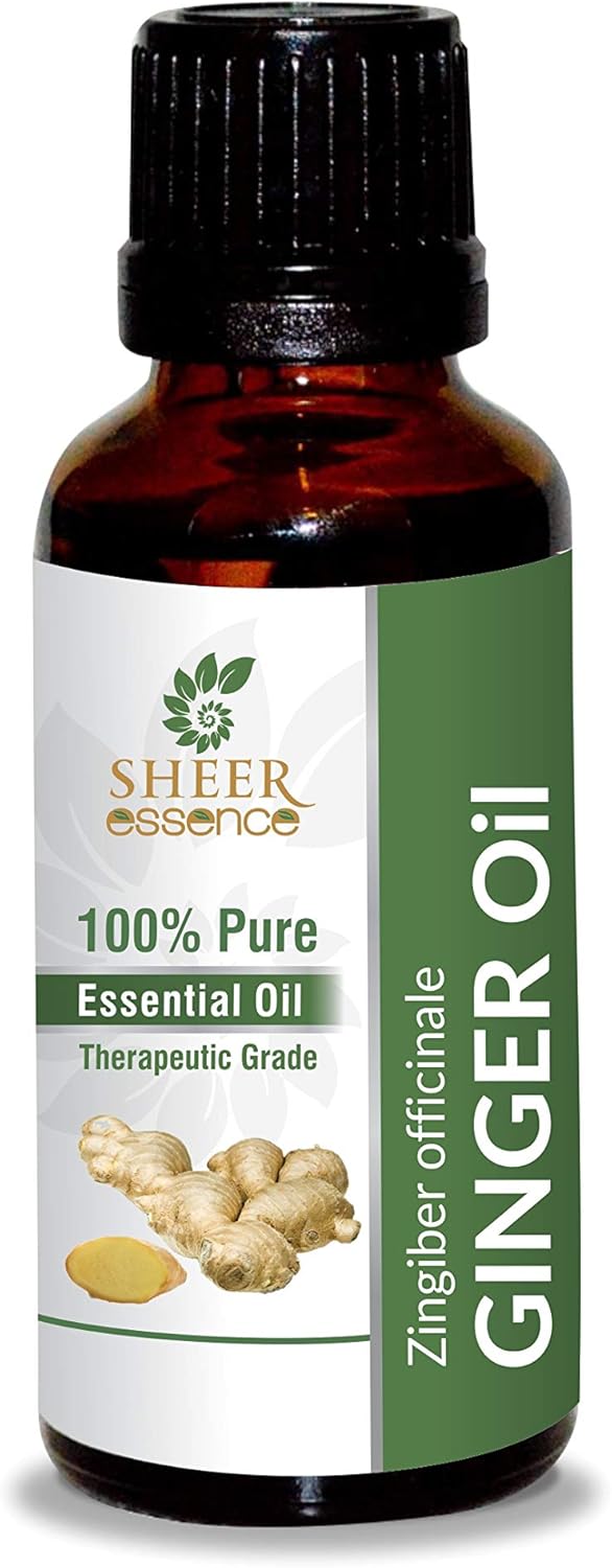 Ginger Root Oil -(Zingiber Officinale)- Essential Oil 100% Pure Natural Undiluted Uncut Therapeutic Grade Oil 1.69 Fl.OZ