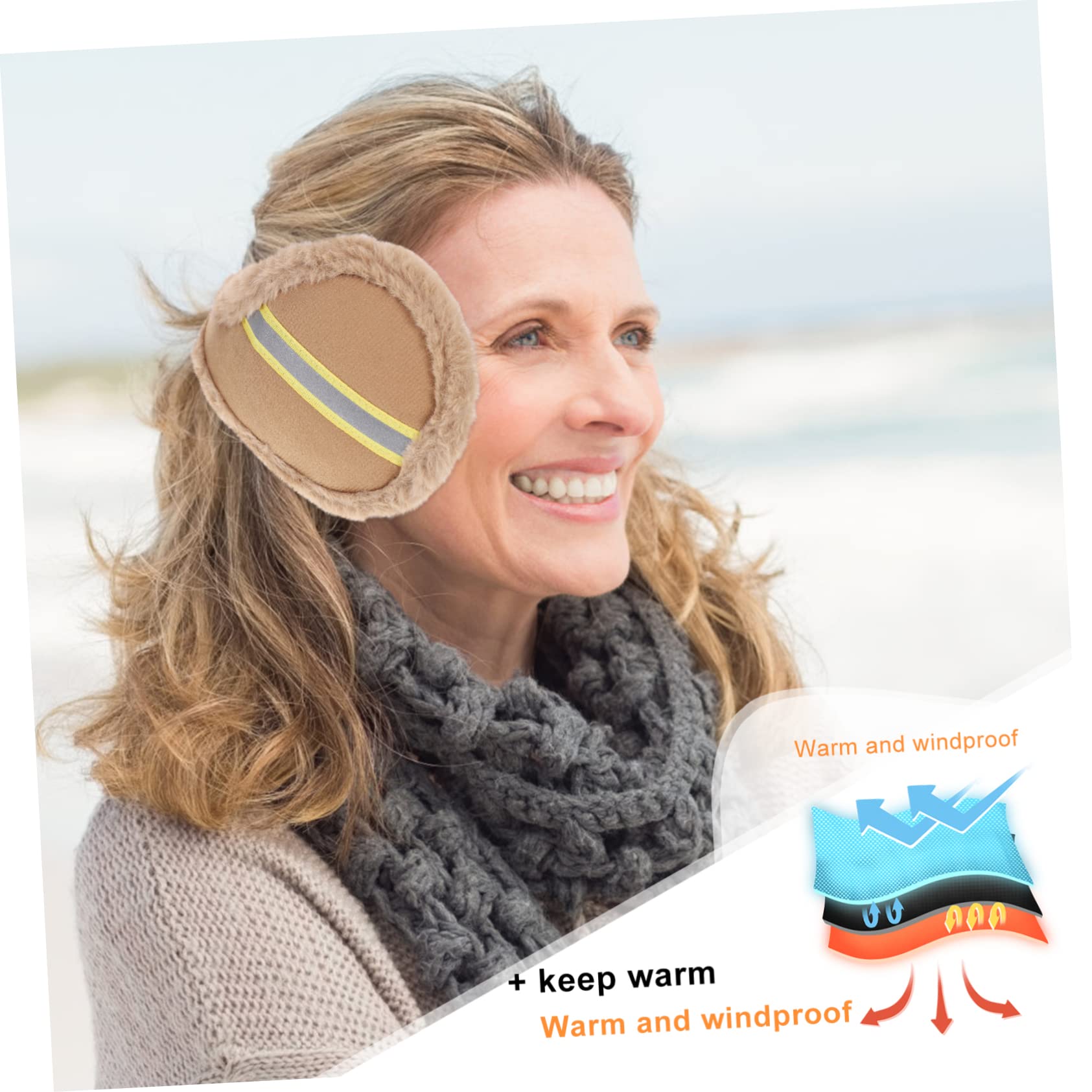 4piezas Orejeras Calentadoras Unisex Antiviento Para Invierno Diseño Portátil y Duradero Protector De Oídos Para Actividades Al Aire Para Esquiar y Festividades