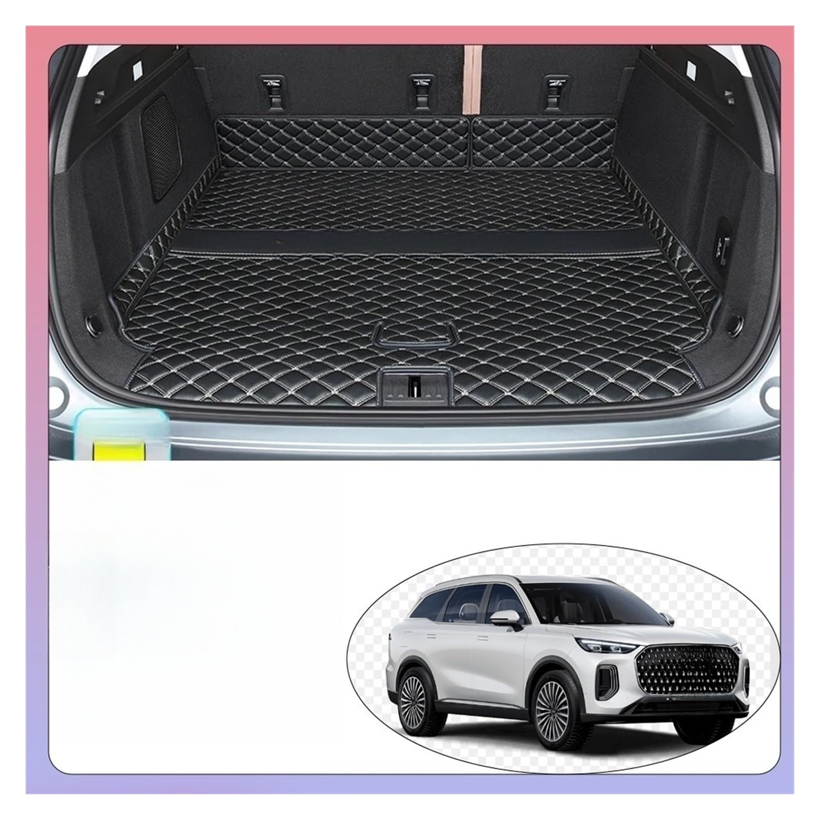 Coche Forro Maletero para Tiggo 9 Ebro S900 2024~2026 2025 Cubiertas De Botas PU para Coche Prevención Arañazos Alfombrilla para Maletero Bandeja Accesorios Forro Protección