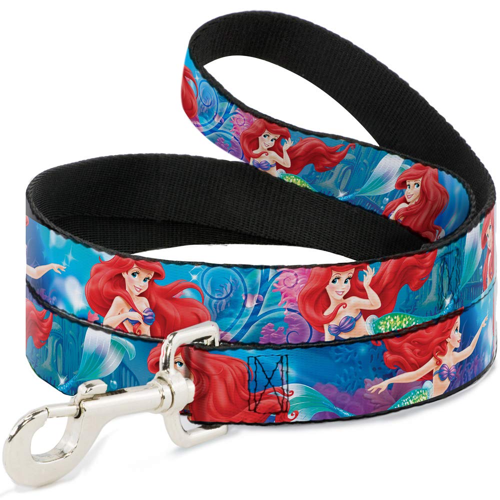 Laisse Disney Ariel Buckle Down de 2,5 cm robuste et brillante